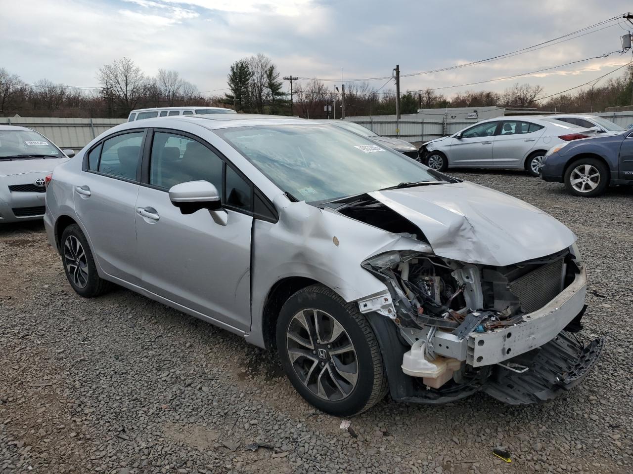 2015 Honda Civic Ex Серебряный vin: 19XFB2F8XFE257096