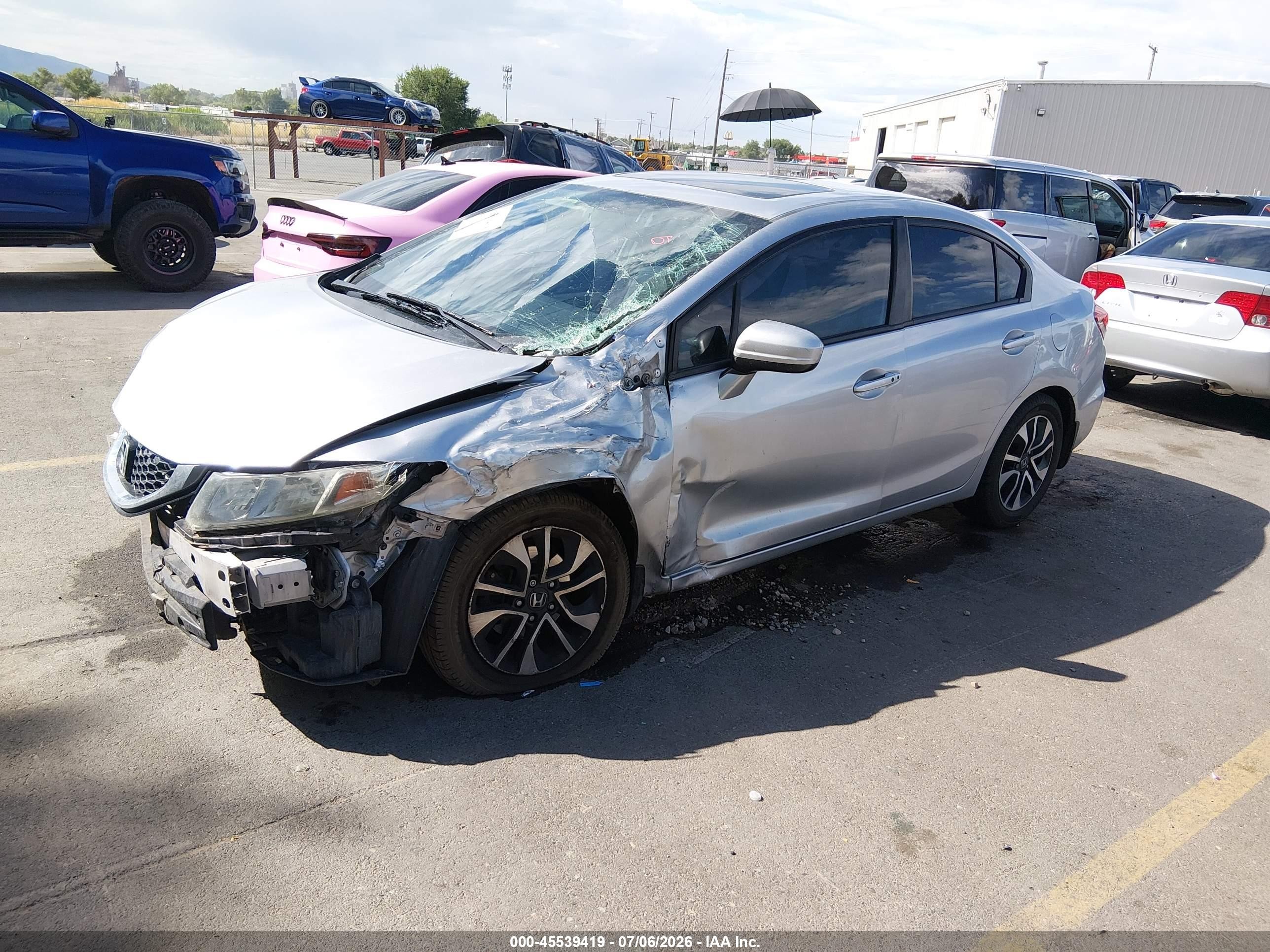 2015 Honda Civic Ex Silver vin: 19XFB2F8XFE279762