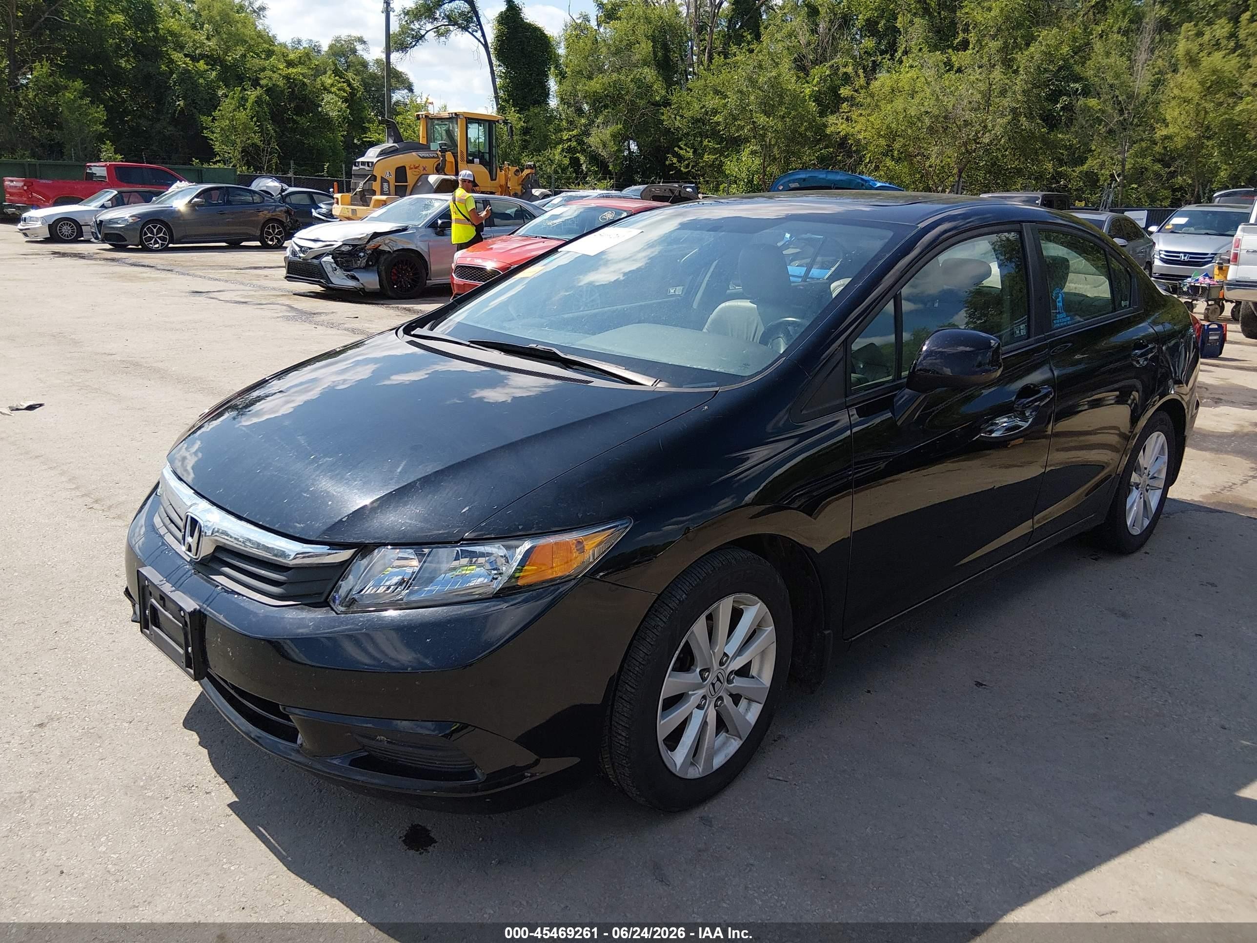 2012 Honda Civic Ex-l Black vin: 19XFB2F90CE000677