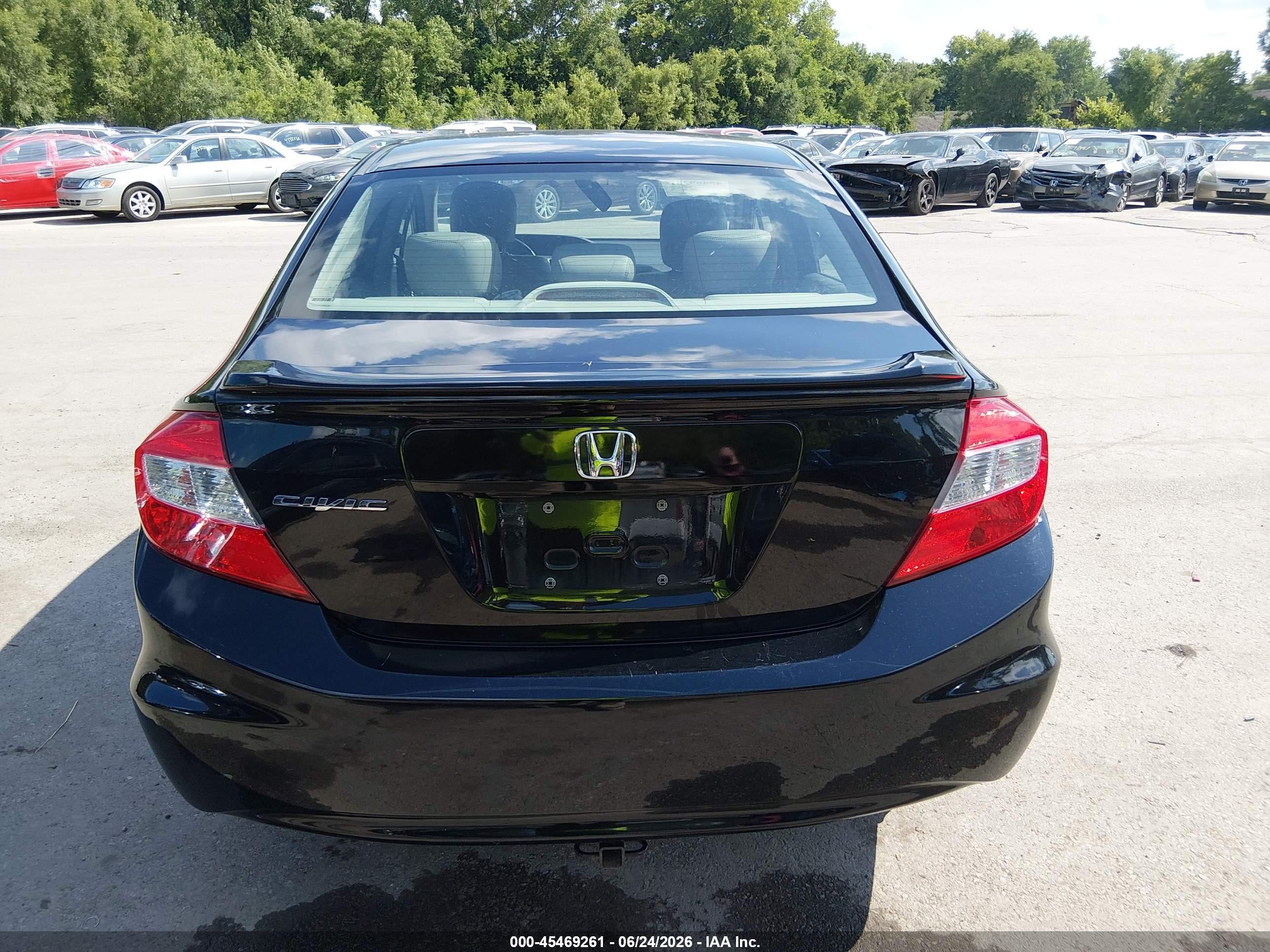 2012 Honda Civic Ex-l Black vin: 19XFB2F90CE000677