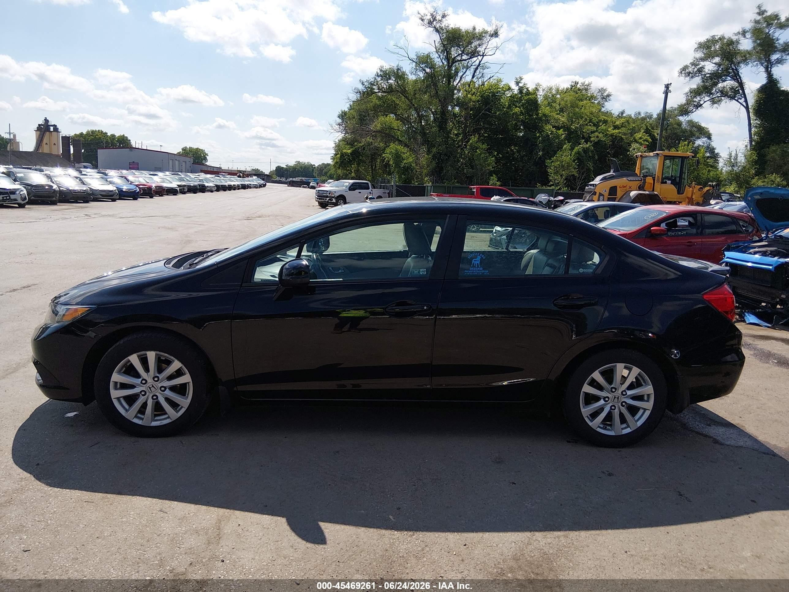 2012 Honda Civic Ex-l Black vin: 19XFB2F90CE000677