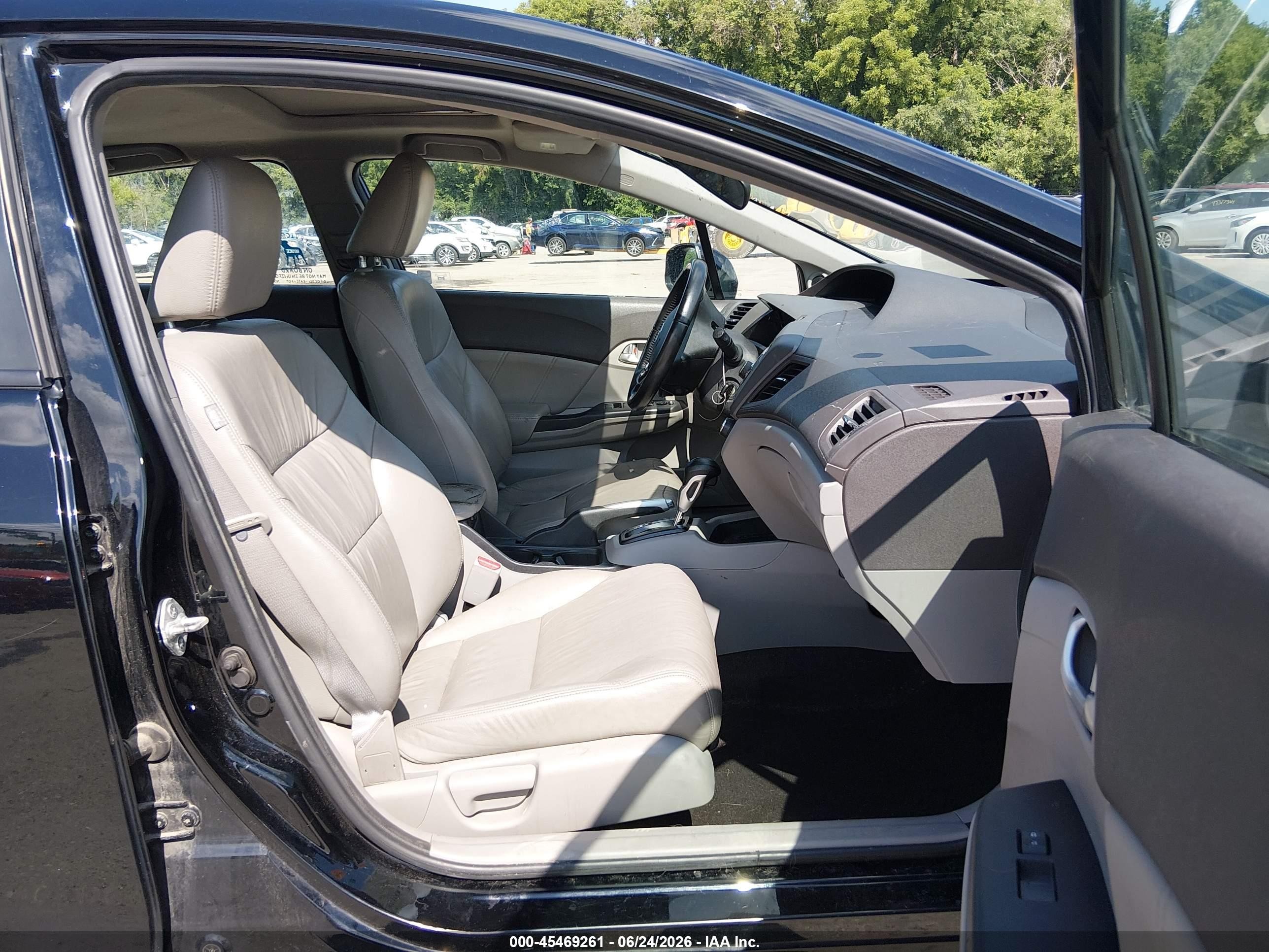 2012 Honda Civic Ex-l Black vin: 19XFB2F90CE000677