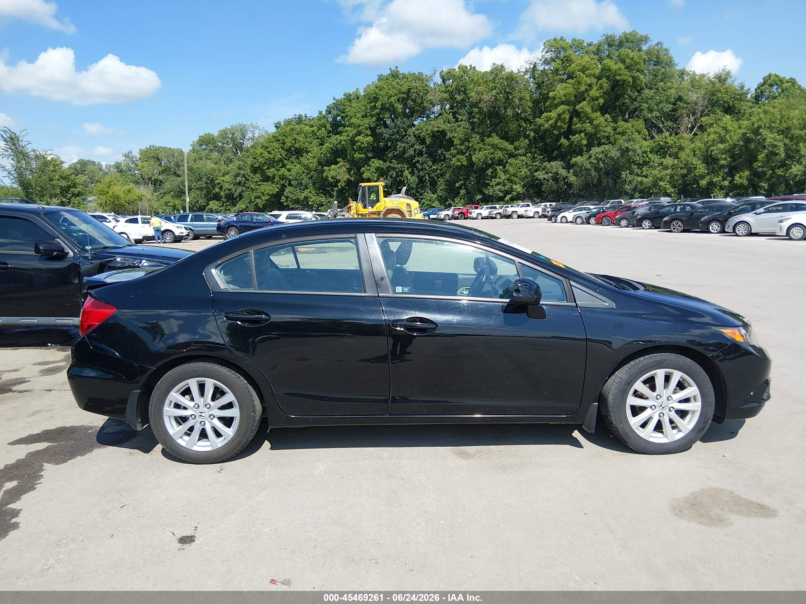 2012 Honda Civic Ex-l Black vin: 19XFB2F90CE000677