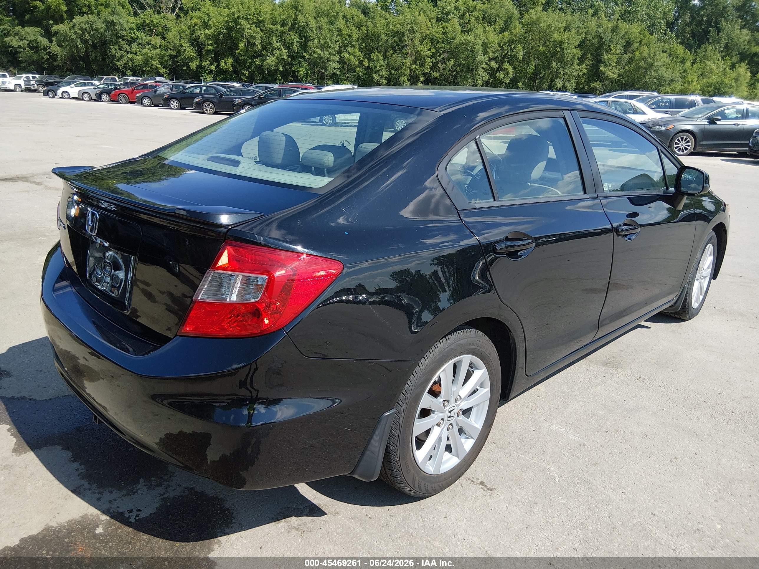 2012 Honda Civic Ex-l Black vin: 19XFB2F90CE000677