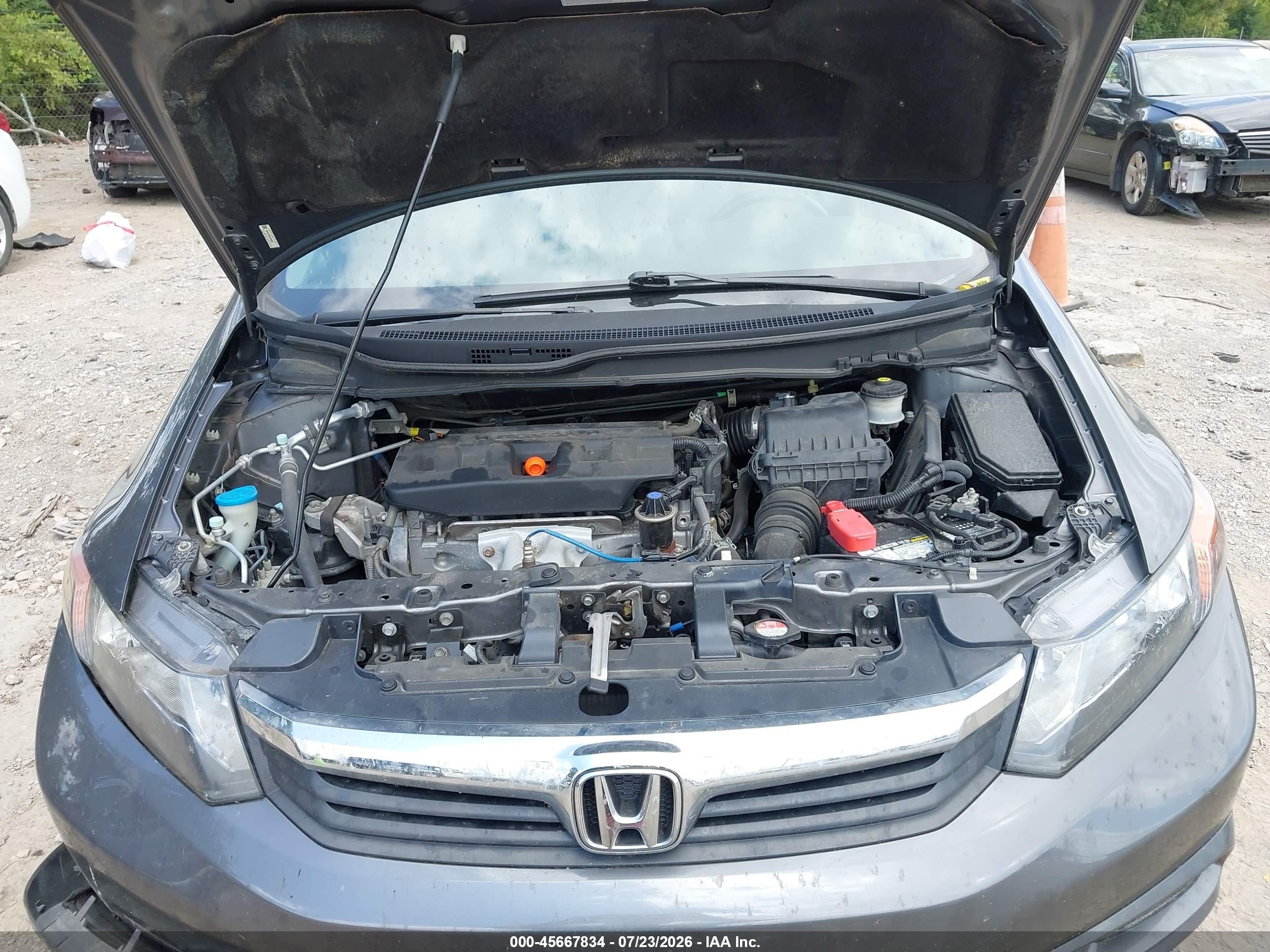 2012 Honda Civic Ex-l Gray vin: 19XFB2F90CE023652