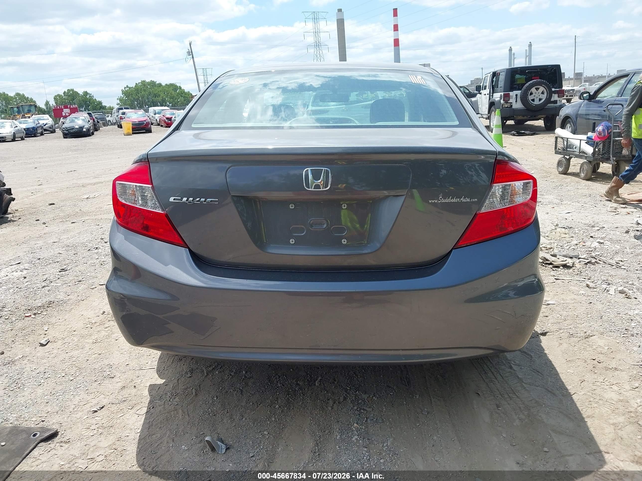 2012 Honda Civic Ex-l Gray vin: 19XFB2F90CE023652