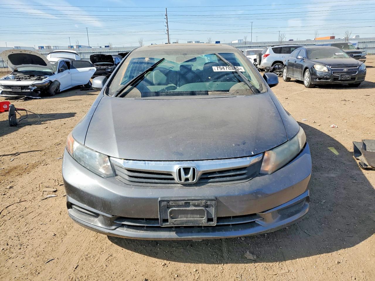 2012 Honda Civic Exl Gray vin: 19XFB2F90CE032111
