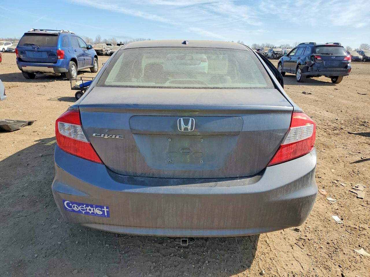 2012 Honda Civic Exl Gray vin: 19XFB2F90CE032111