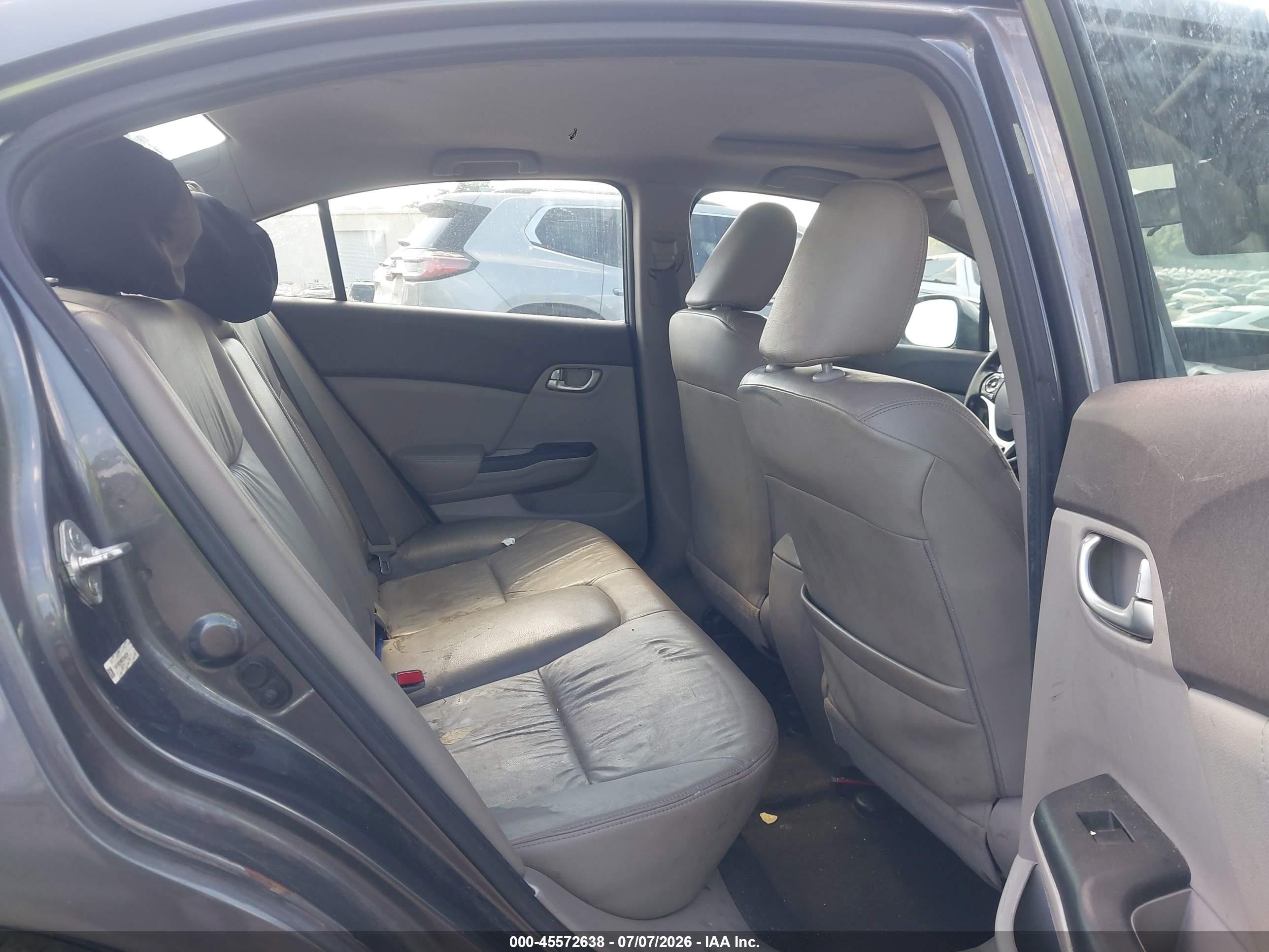2012 Honda Civic Ex-l Gray vin: 19XFB2F90CE040239