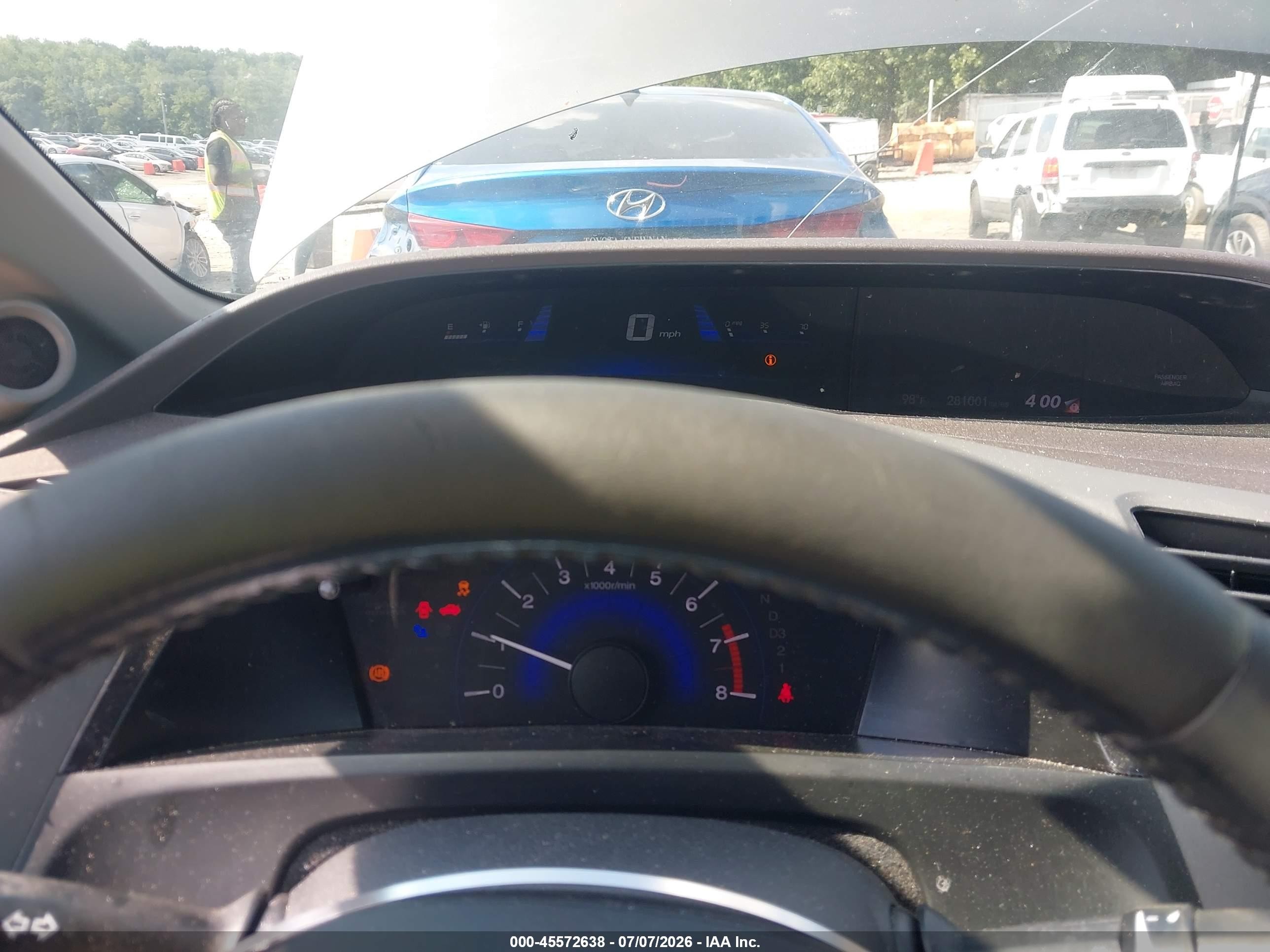 2012 Honda Civic Ex-l Gray vin: 19XFB2F90CE040239