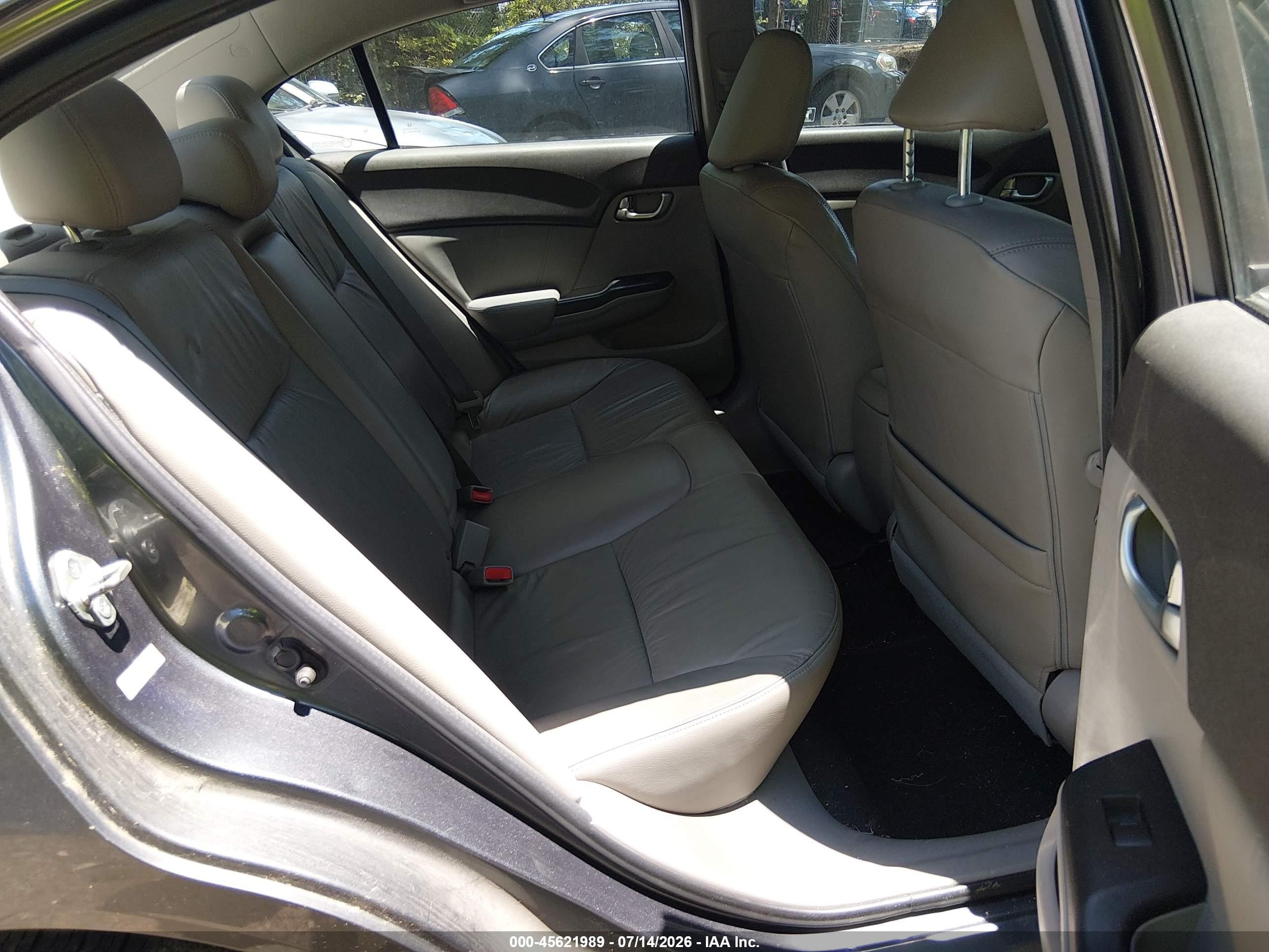 2012 Honda Civic Ex-l Gray vin: 19XFB2F90CE047871