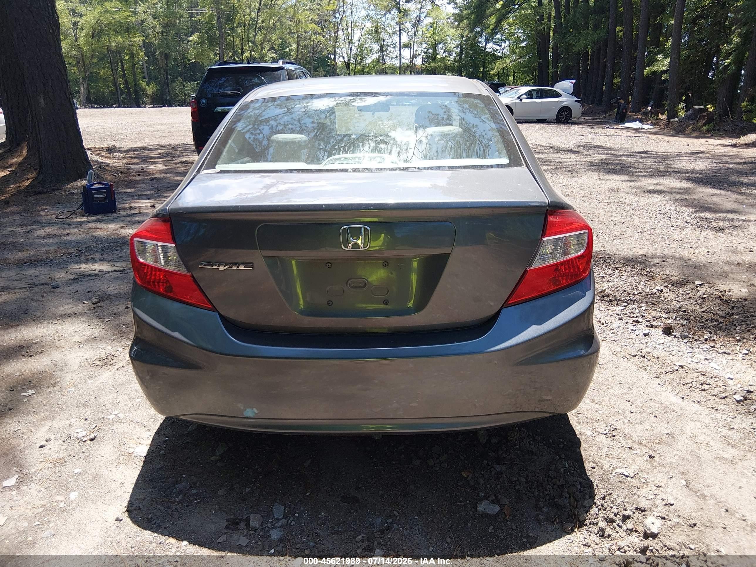 2012 Honda Civic Ex-l Gray vin: 19XFB2F90CE047871