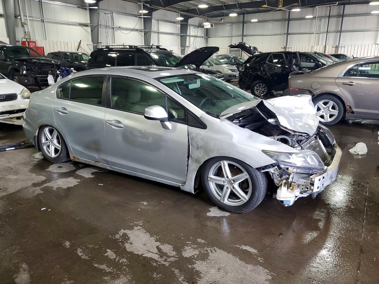 2012 Honda Civic Exl Silver vin: 19XFB2F90CE329881