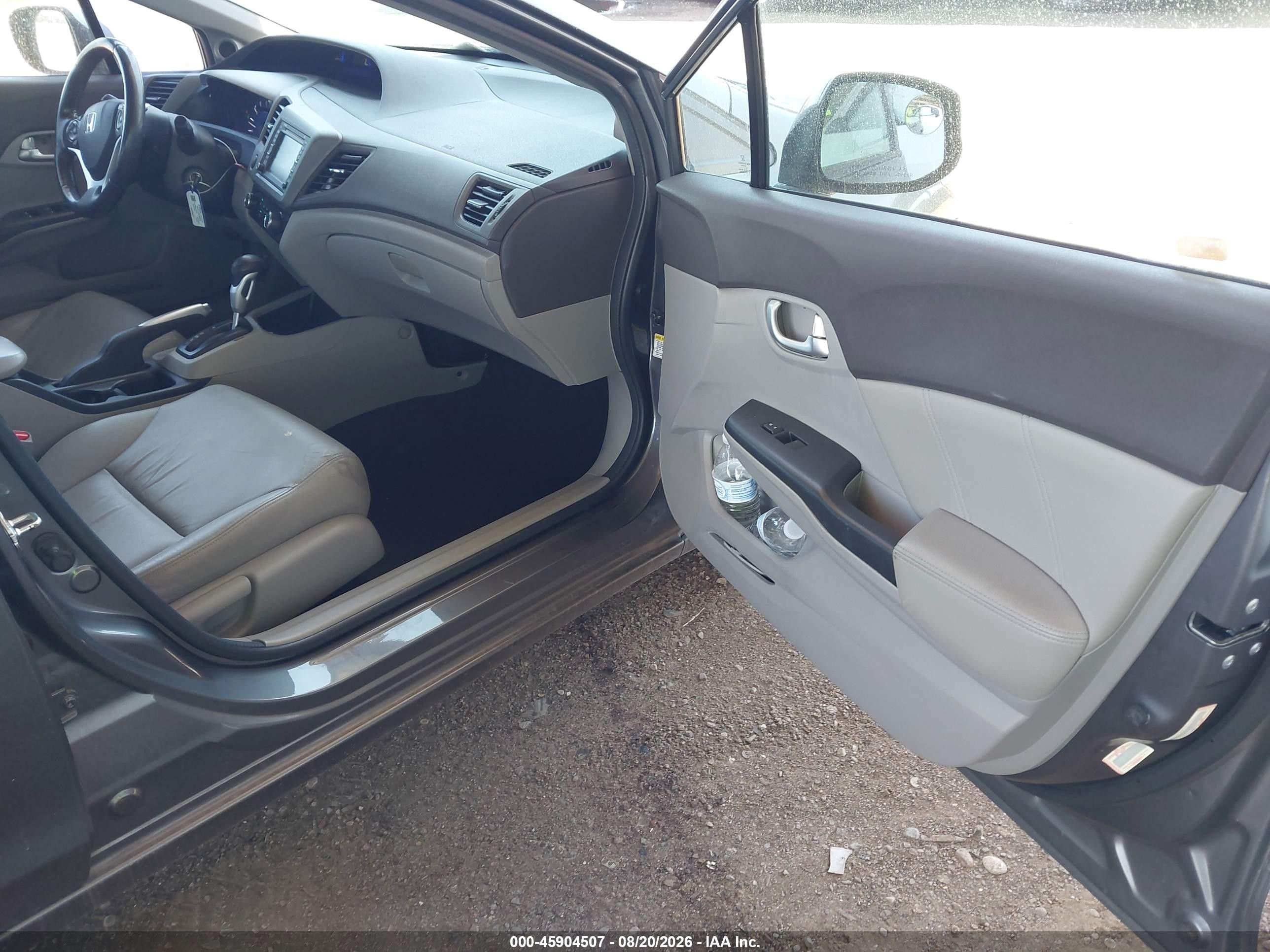 2012 Honda Civic Ex-l Gray vin: 19XFB2F90CE358510