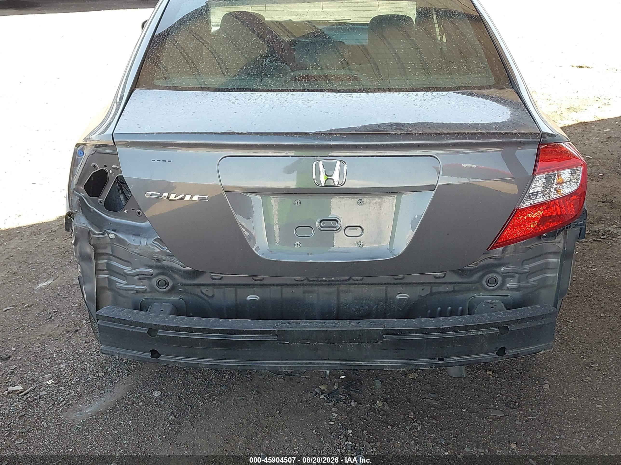 2012 Honda Civic Ex-l Gray vin: 19XFB2F90CE358510