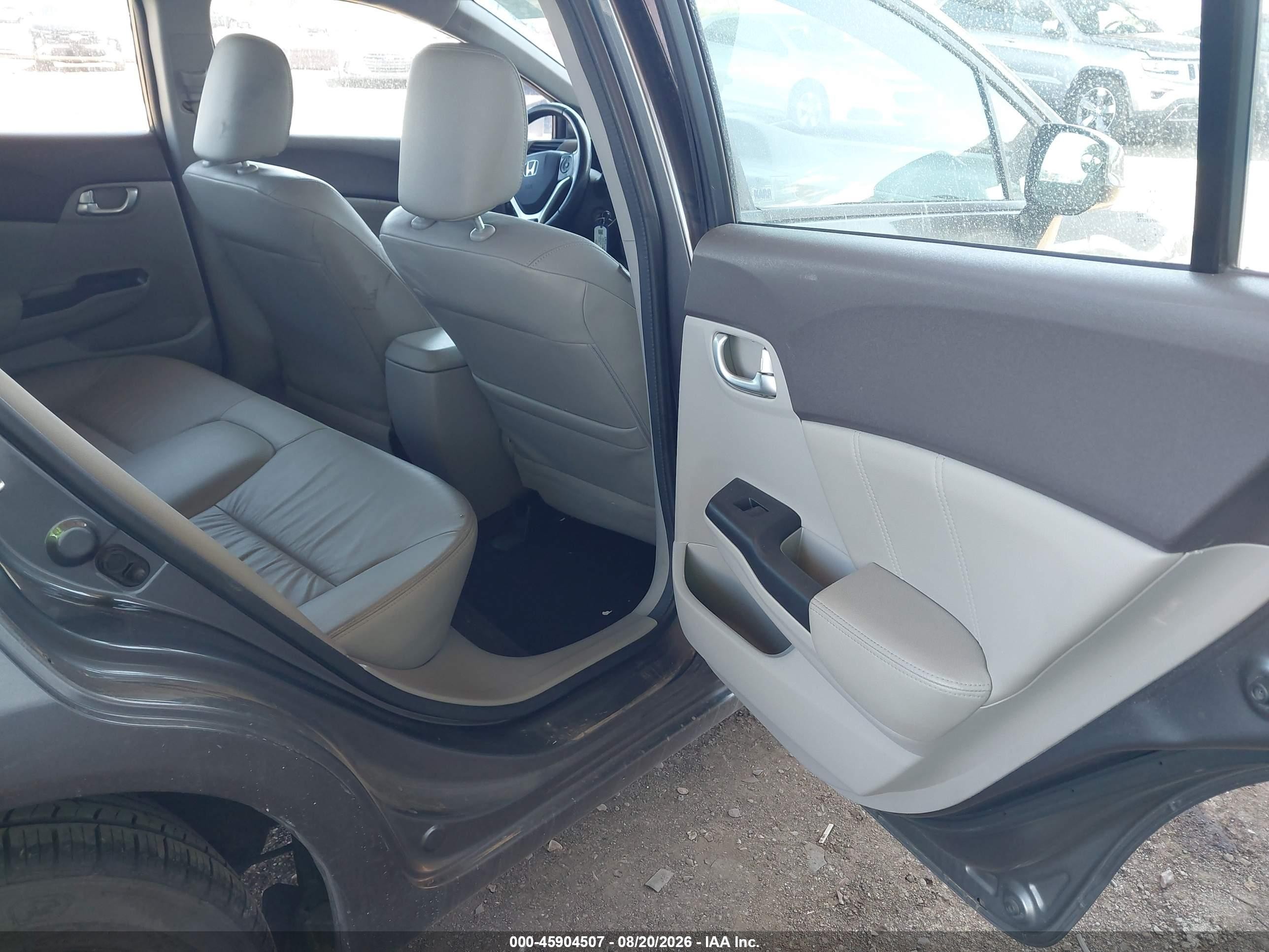 2012 Honda Civic Ex-l Gray vin: 19XFB2F90CE358510