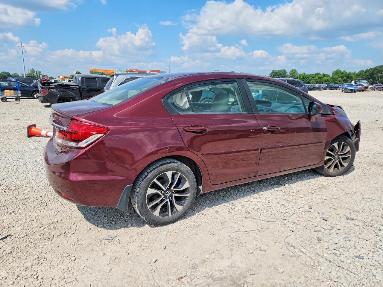 2013 Honda Civic Exl Burgundy vin: 19XFB2F90DE008070