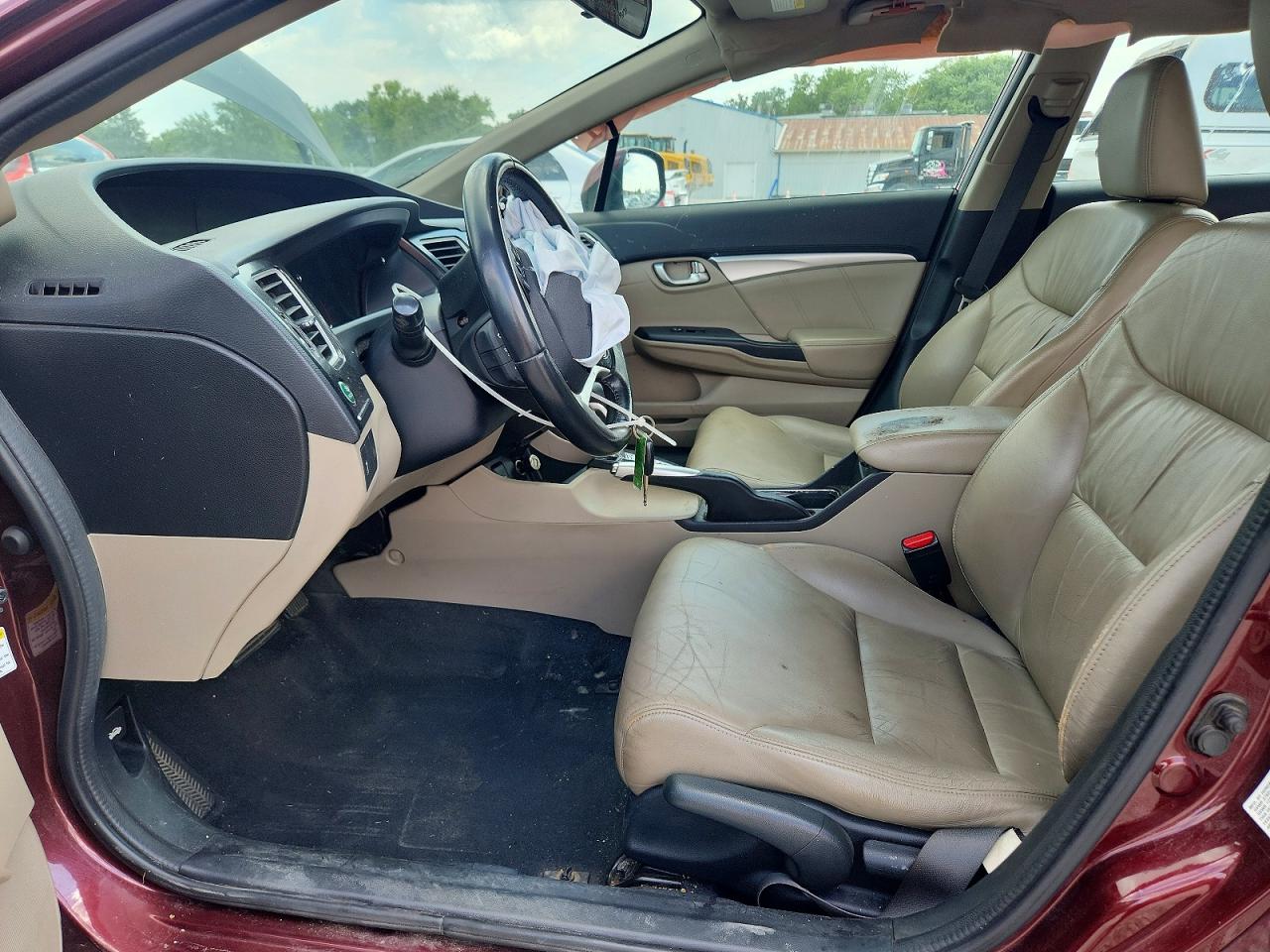 2013 Honda Civic Exl Burgundy vin: 19XFB2F90DE008070