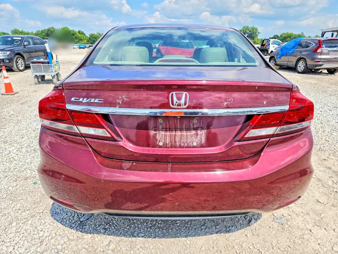 2013 Honda Civic Exl Burgundy vin: 19XFB2F90DE008070