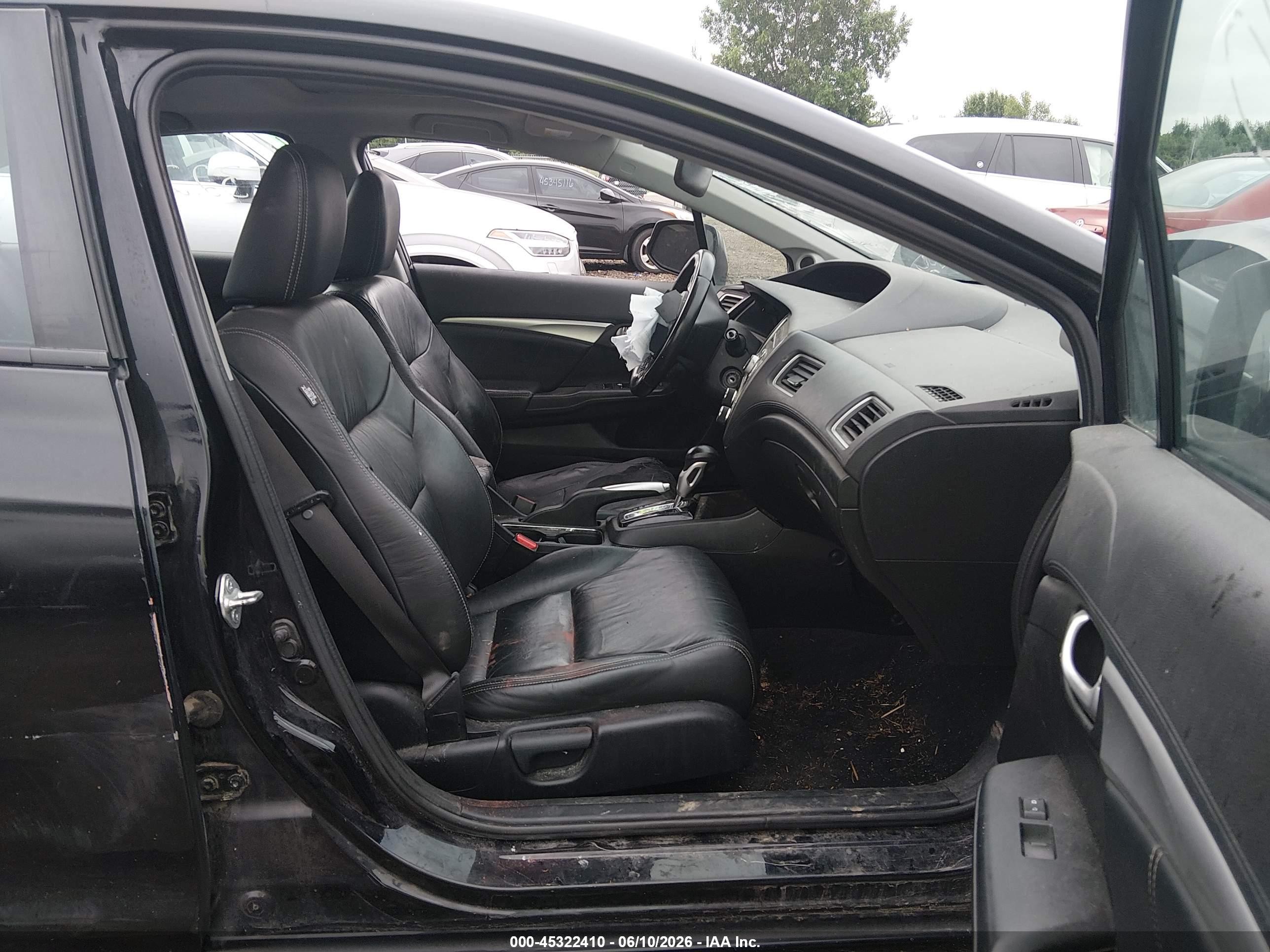 2013 Honda Civic Ex-l Black vin: 19XFB2F90DE022938