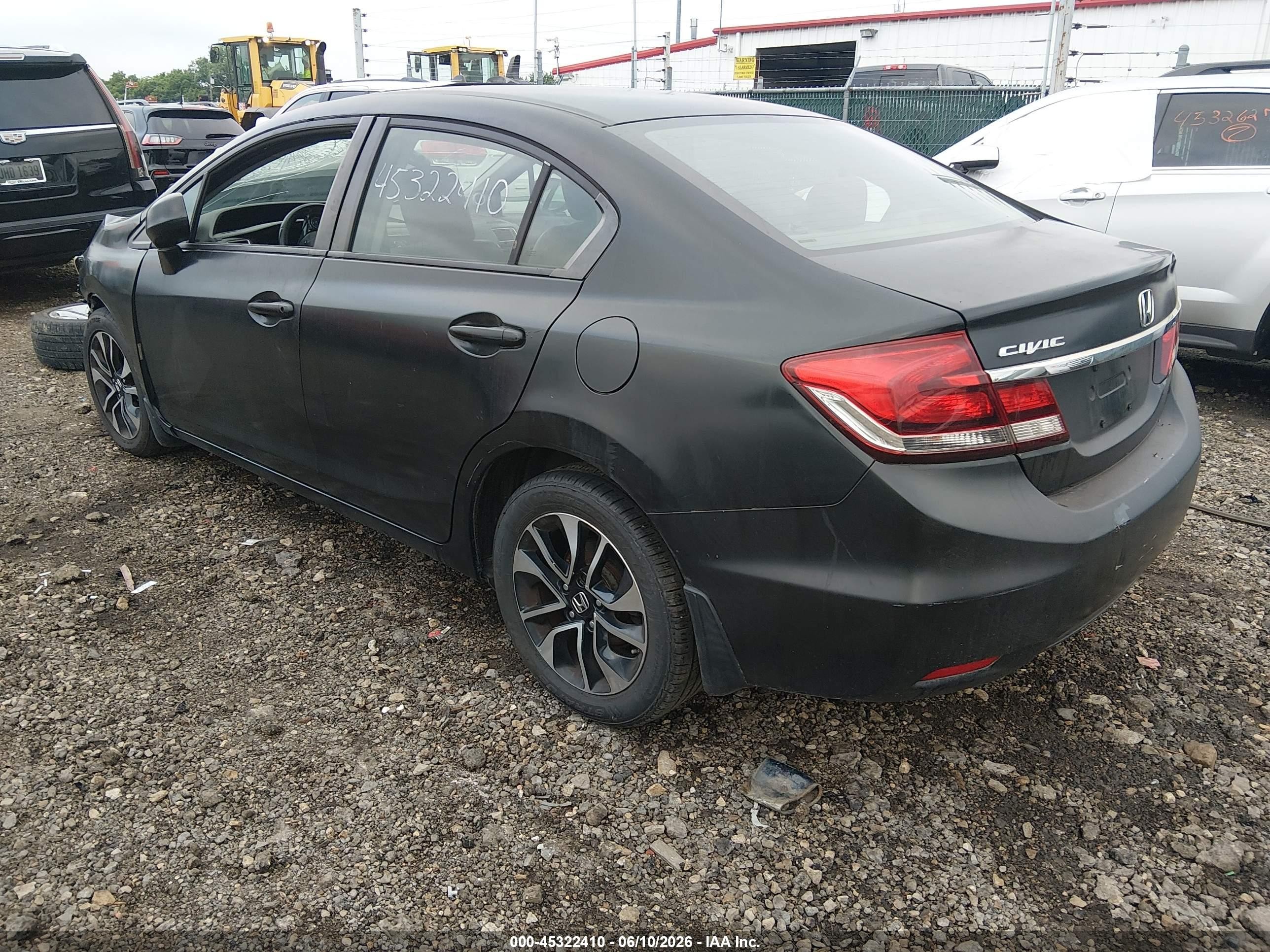 2013 Honda Civic Ex-l Black vin: 19XFB2F90DE022938