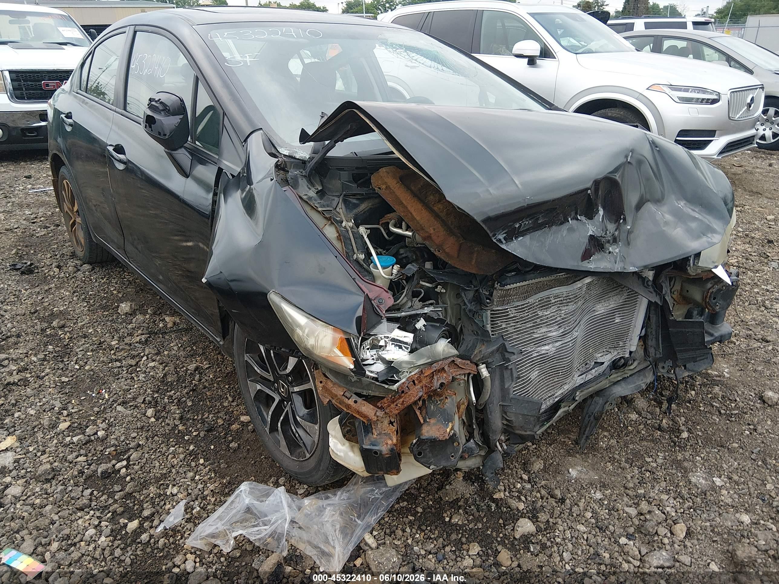 2013 Honda Civic Ex-l Black vin: 19XFB2F90DE022938