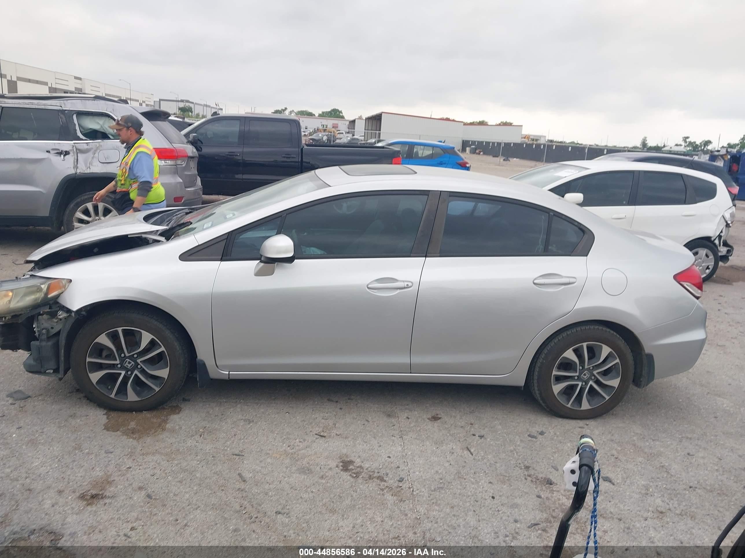 2013 Honda Civic Ex-l Silver vin: 19XFB2F90DE045894