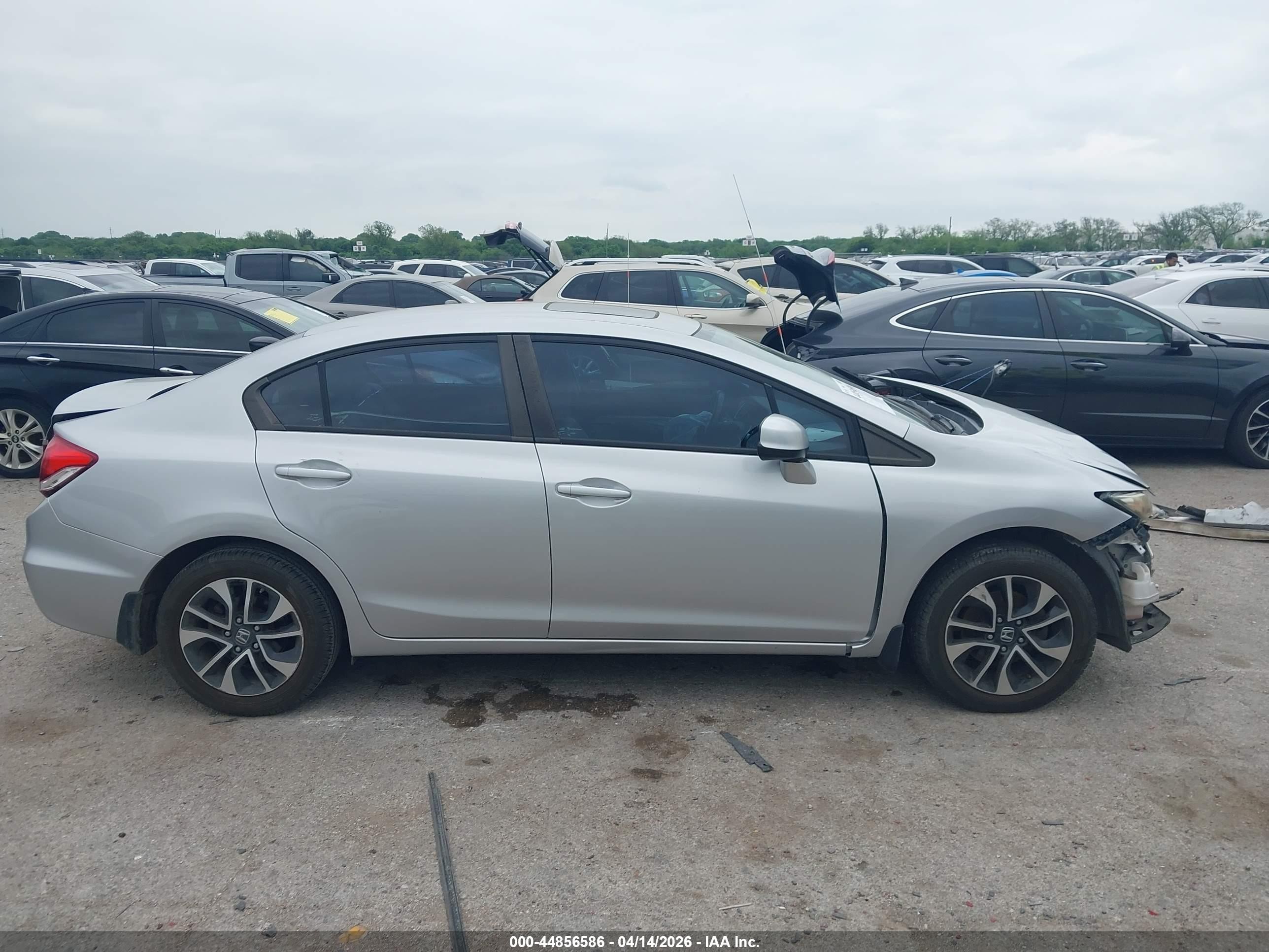 2013 Honda Civic Ex-l Silver vin: 19XFB2F90DE045894