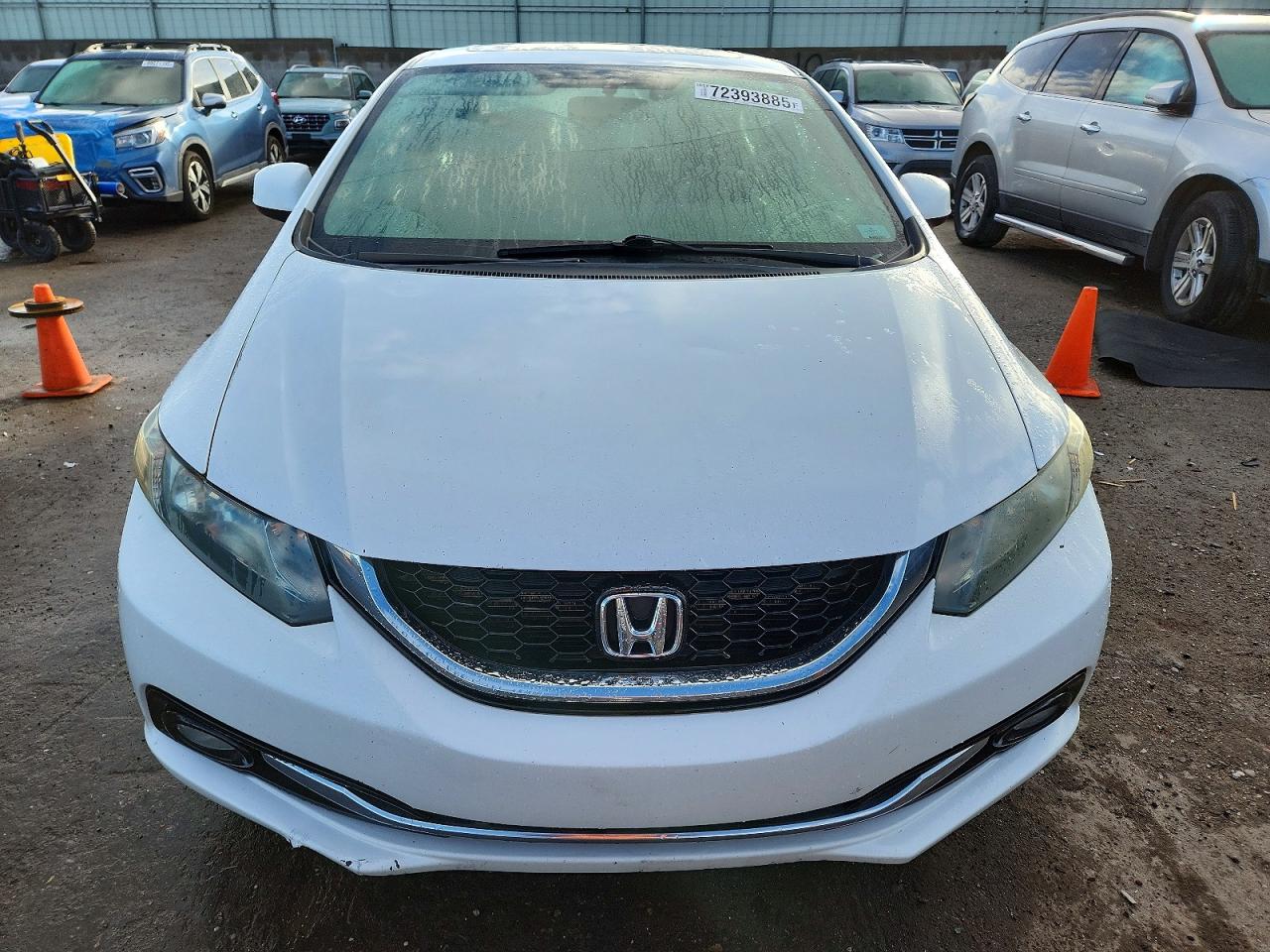 2013 Honda Civic Exl White vin: 19XFB2F90DE055681