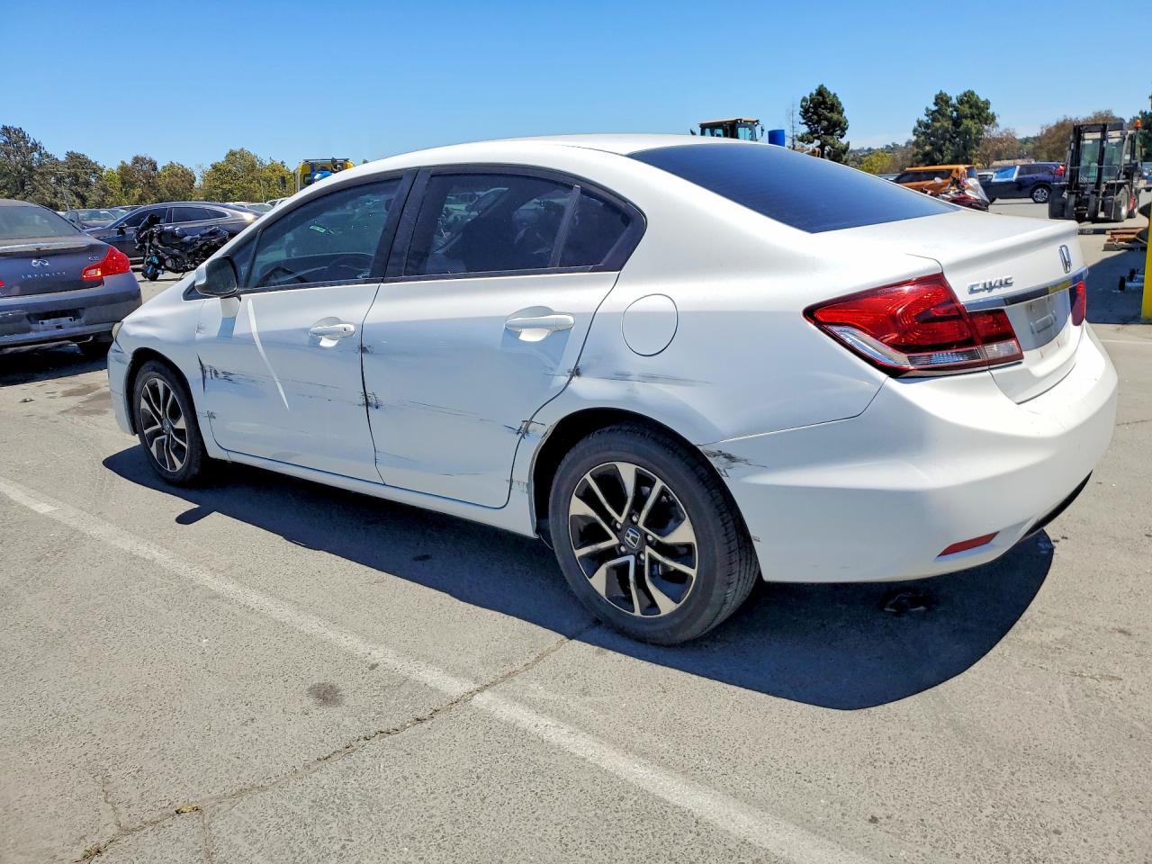 2013 Honda Civic Exl White vin: 19XFB2F90DE272468