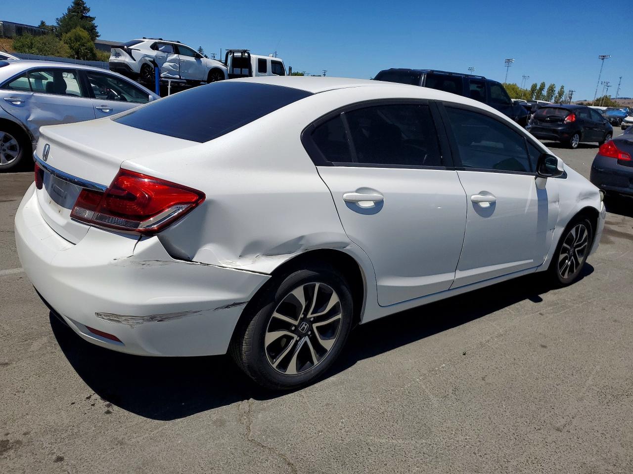 2013 Honda Civic Exl White vin: 19XFB2F90DE272468