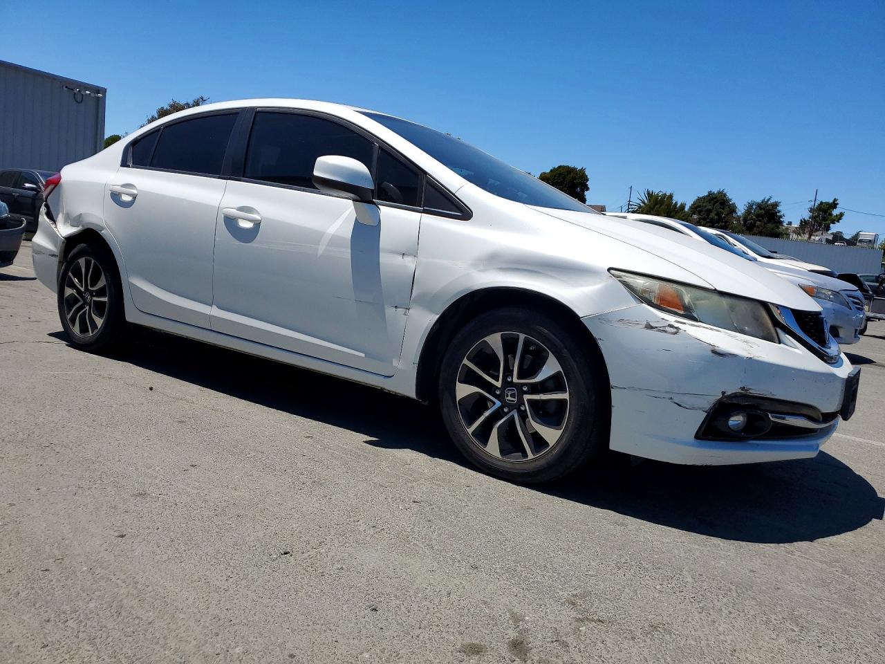 2013 Honda Civic Exl White vin: 19XFB2F90DE272468