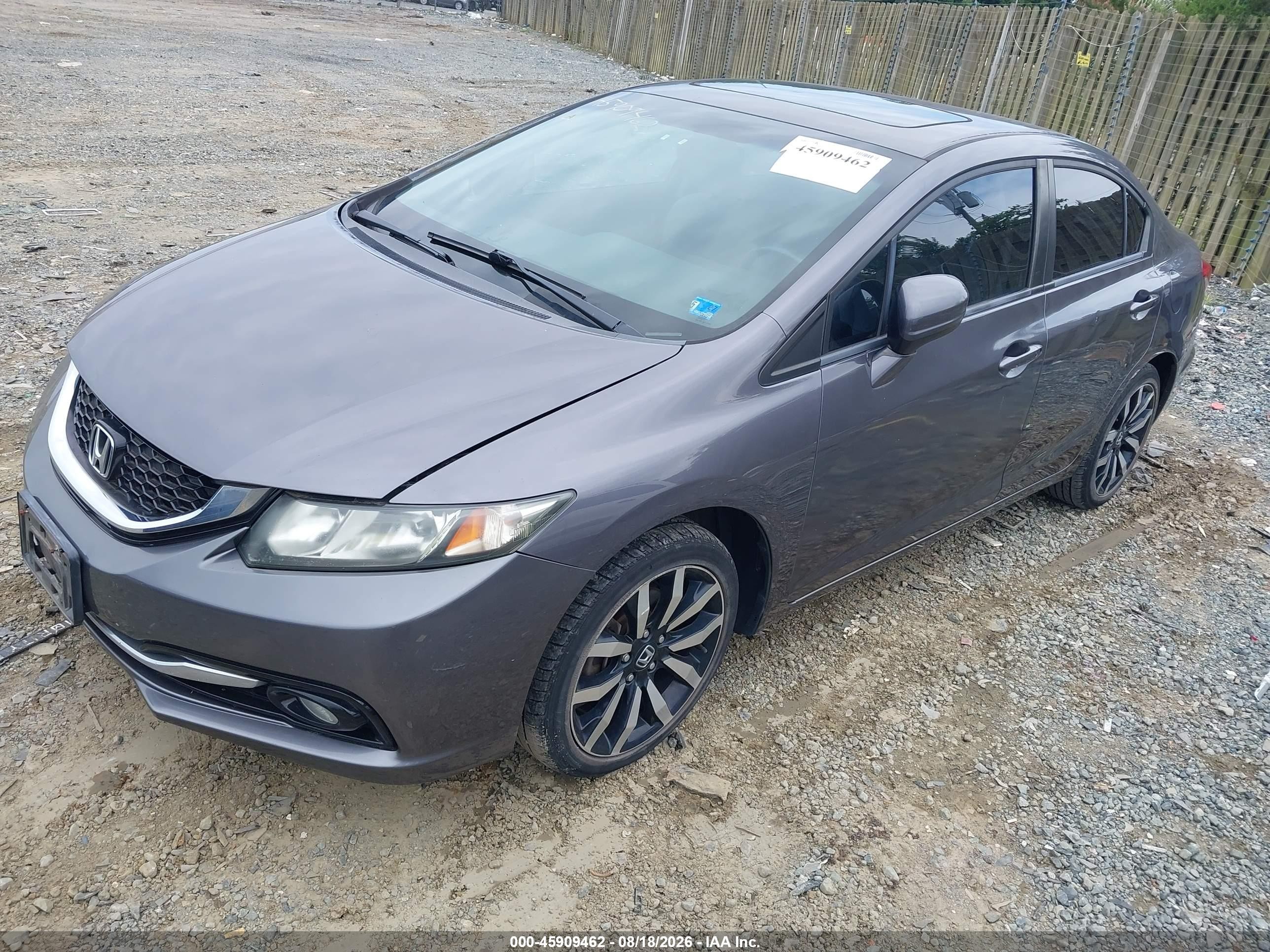2014 Honda Civic Ex-l Gray vin: 19XFB2F90EE023475