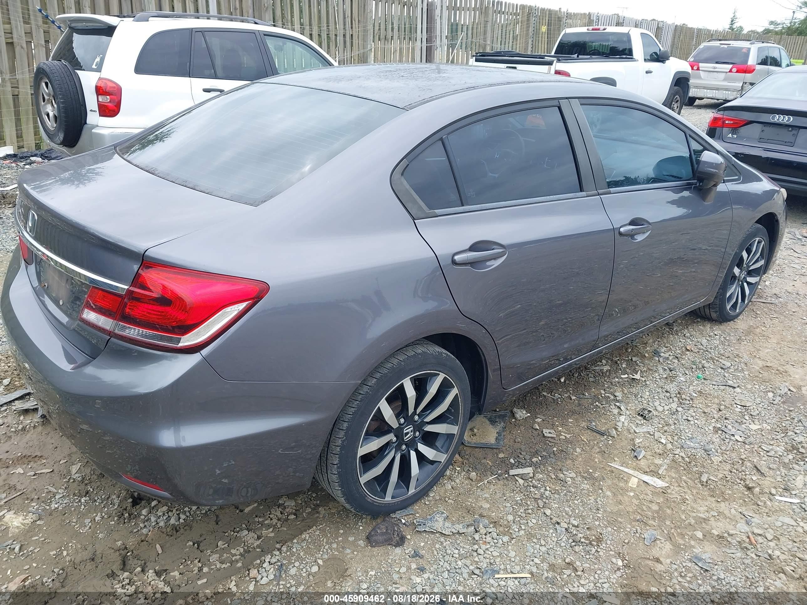 2014 Honda Civic Ex-l Gray vin: 19XFB2F90EE023475