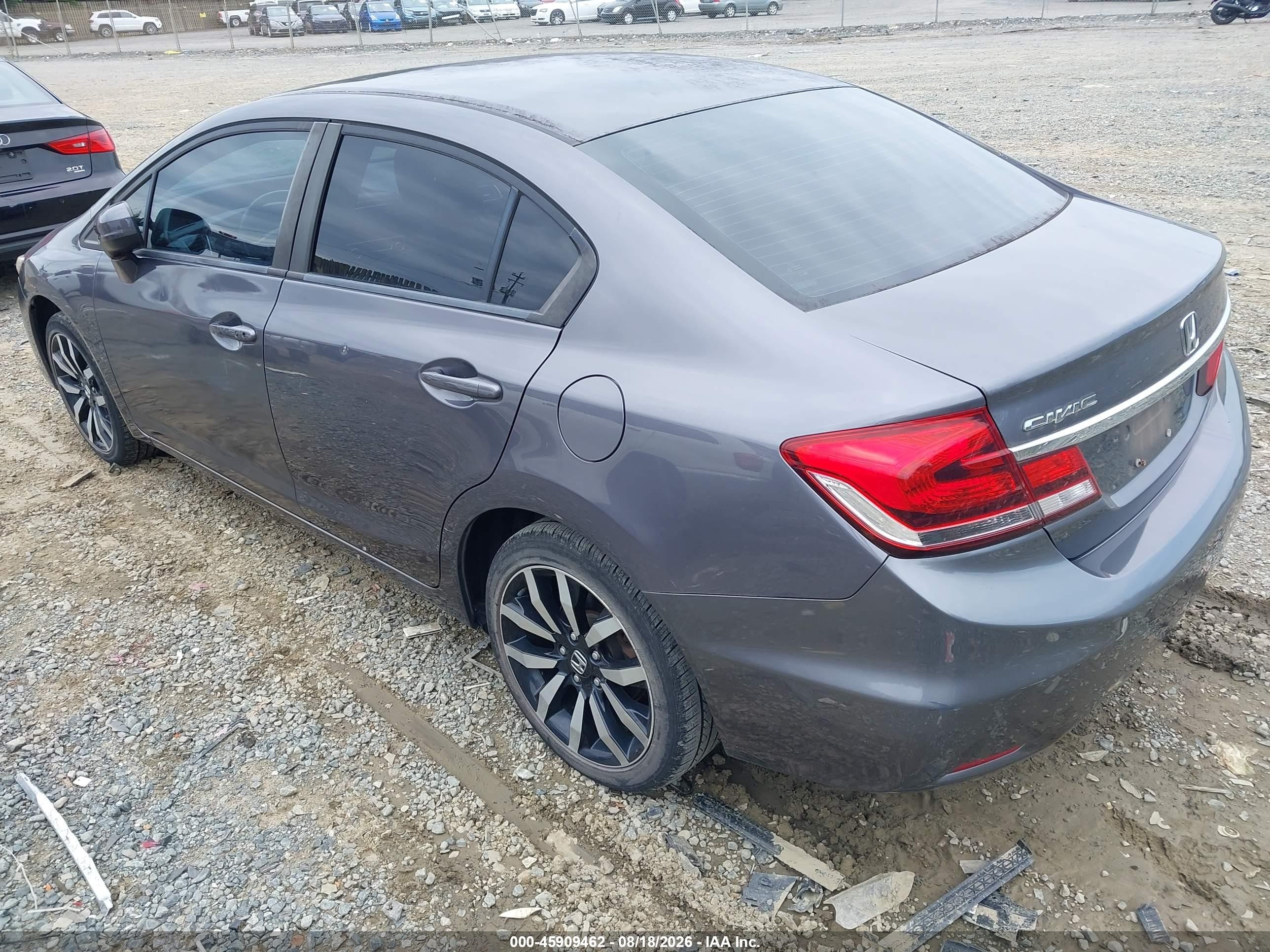 2014 Honda Civic Ex-l Gray vin: 19XFB2F90EE023475