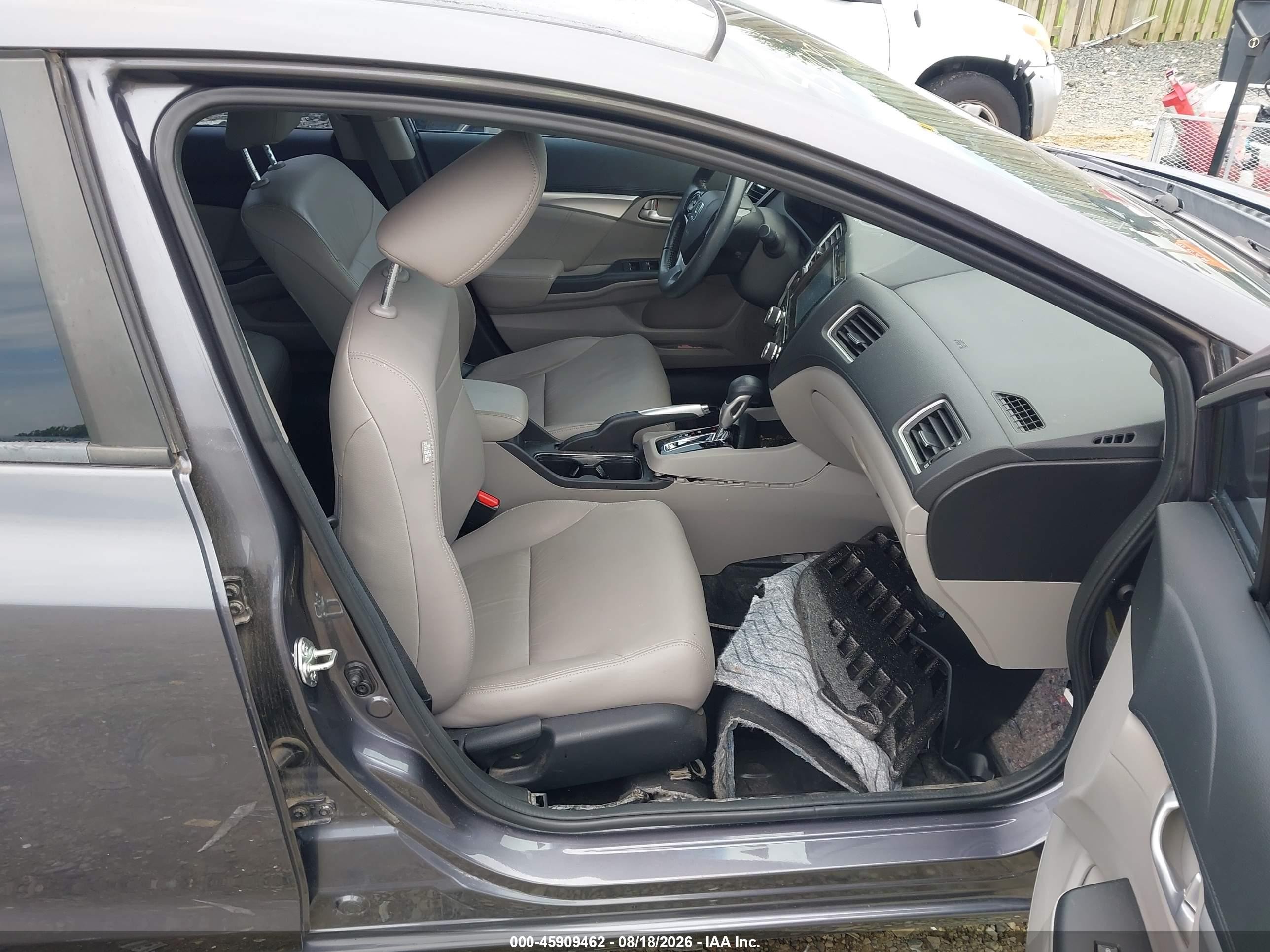 2014 Honda Civic Ex-l Gray vin: 19XFB2F90EE023475