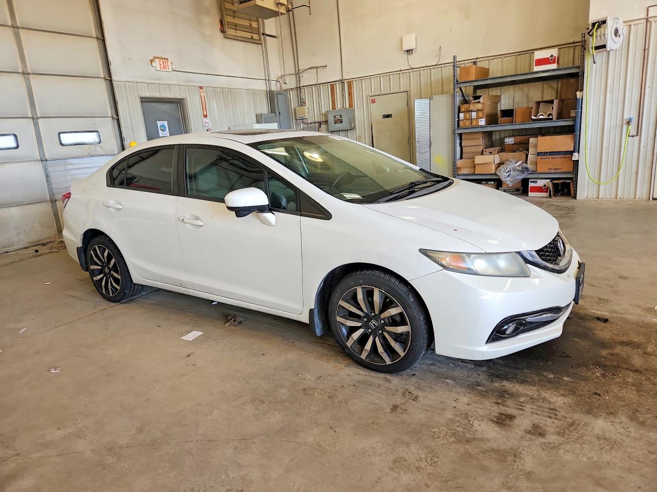 2014 Honda Civic Exl White vin: 19XFB2F90EE044939