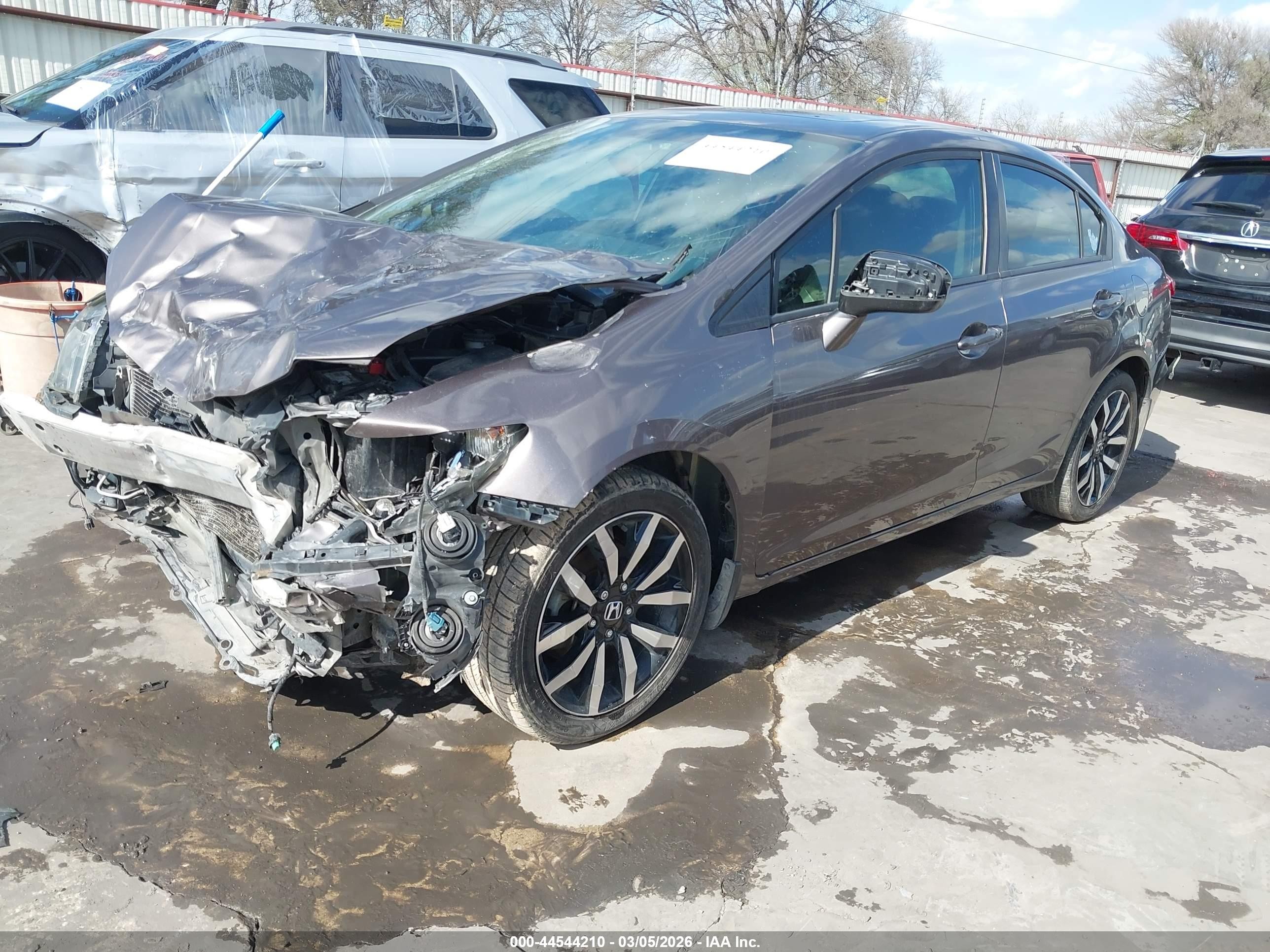 2014 Honda Civic Ex-l Коричневый vin: 19XFB2F90EE082963