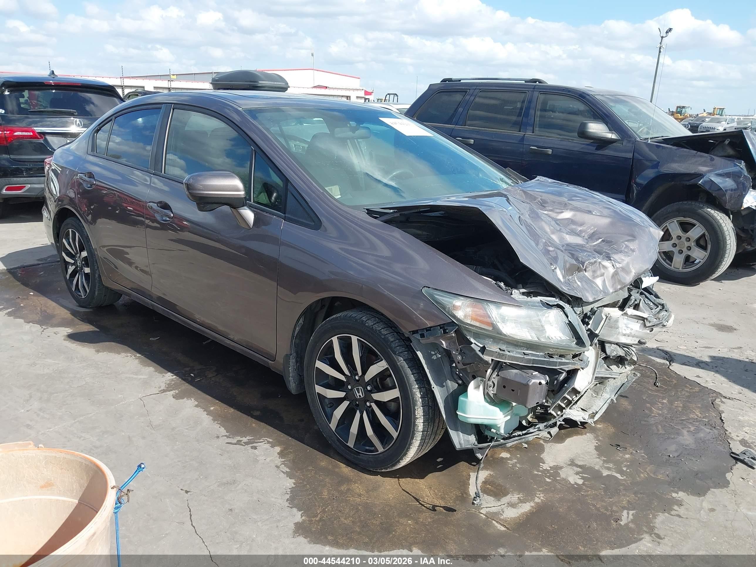 2014 Honda Civic Ex-l Коричневый vin: 19XFB2F90EE082963