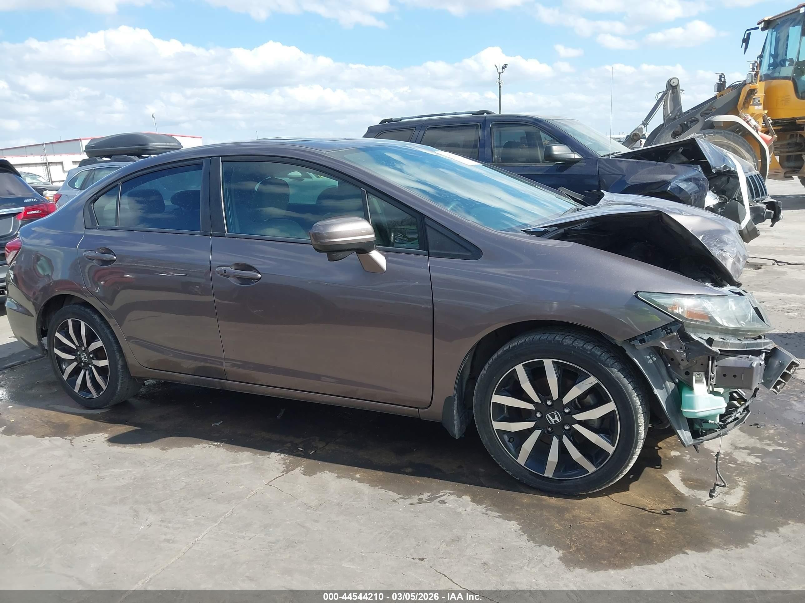 2014 Honda Civic Ex-l Коричневый vin: 19XFB2F90EE082963
