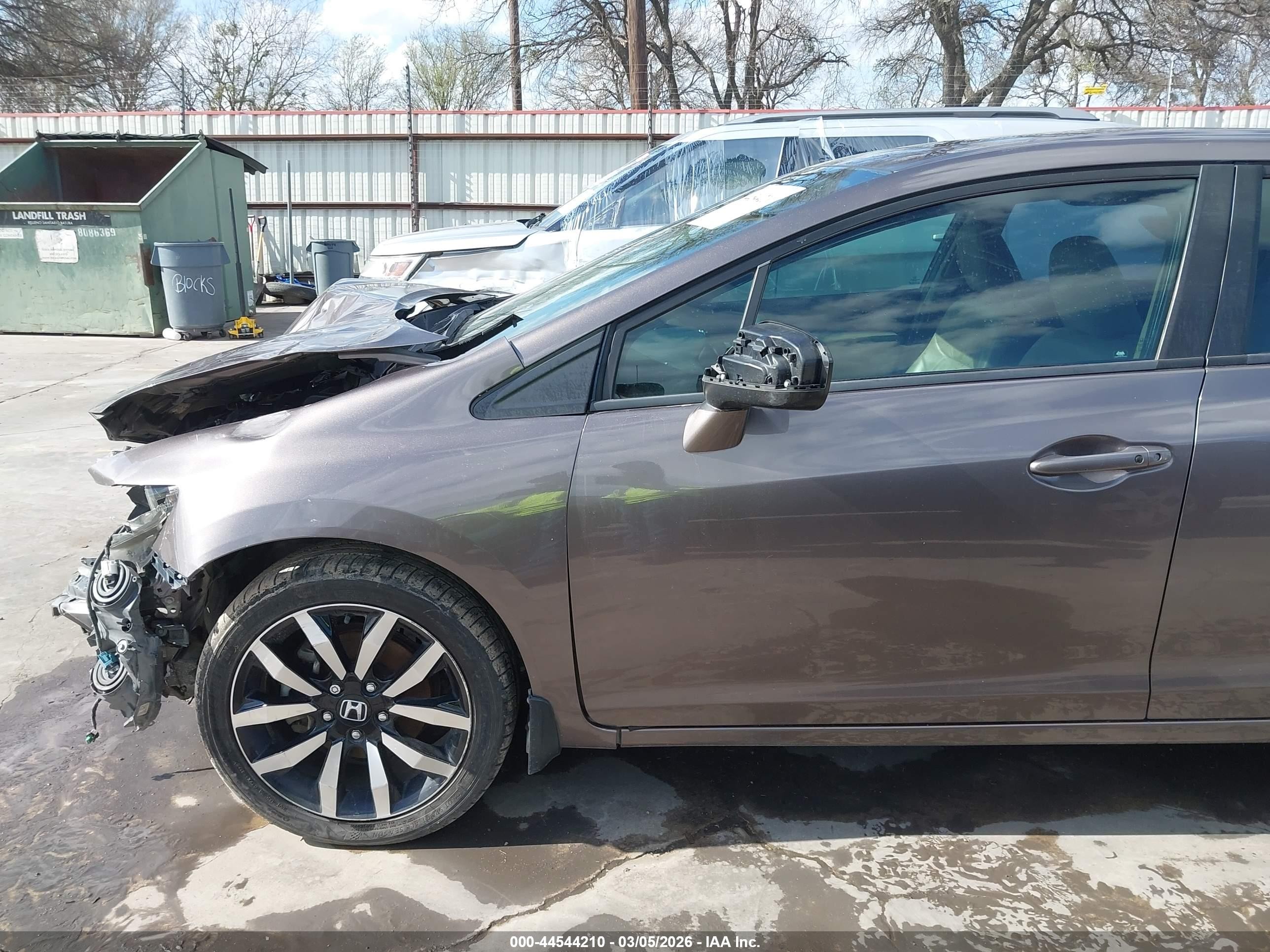 2014 Honda Civic Ex-l Коричневый vin: 19XFB2F90EE082963