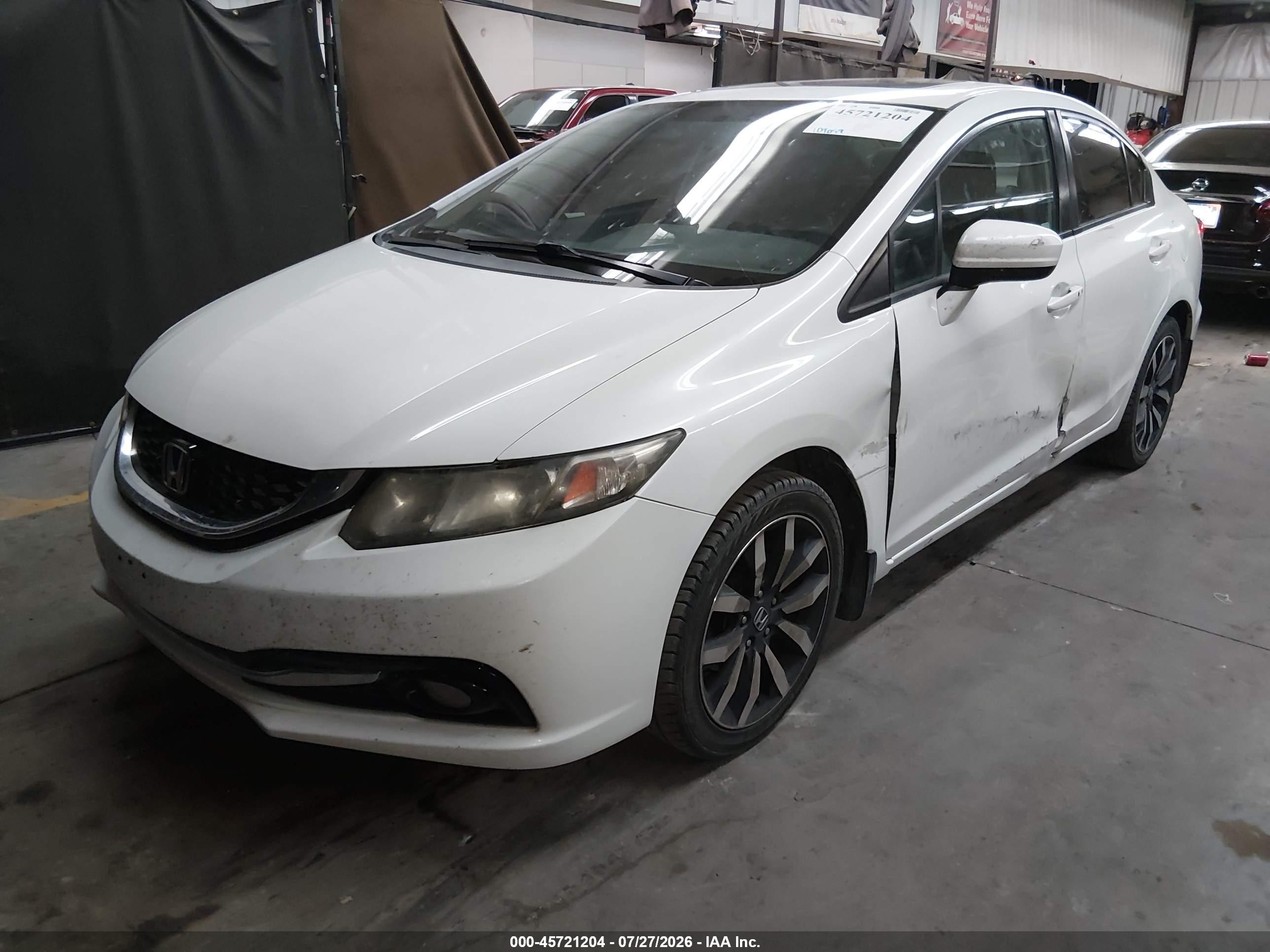 2014 Honda Civic Ex-l White vin: 19XFB2F90EE228231