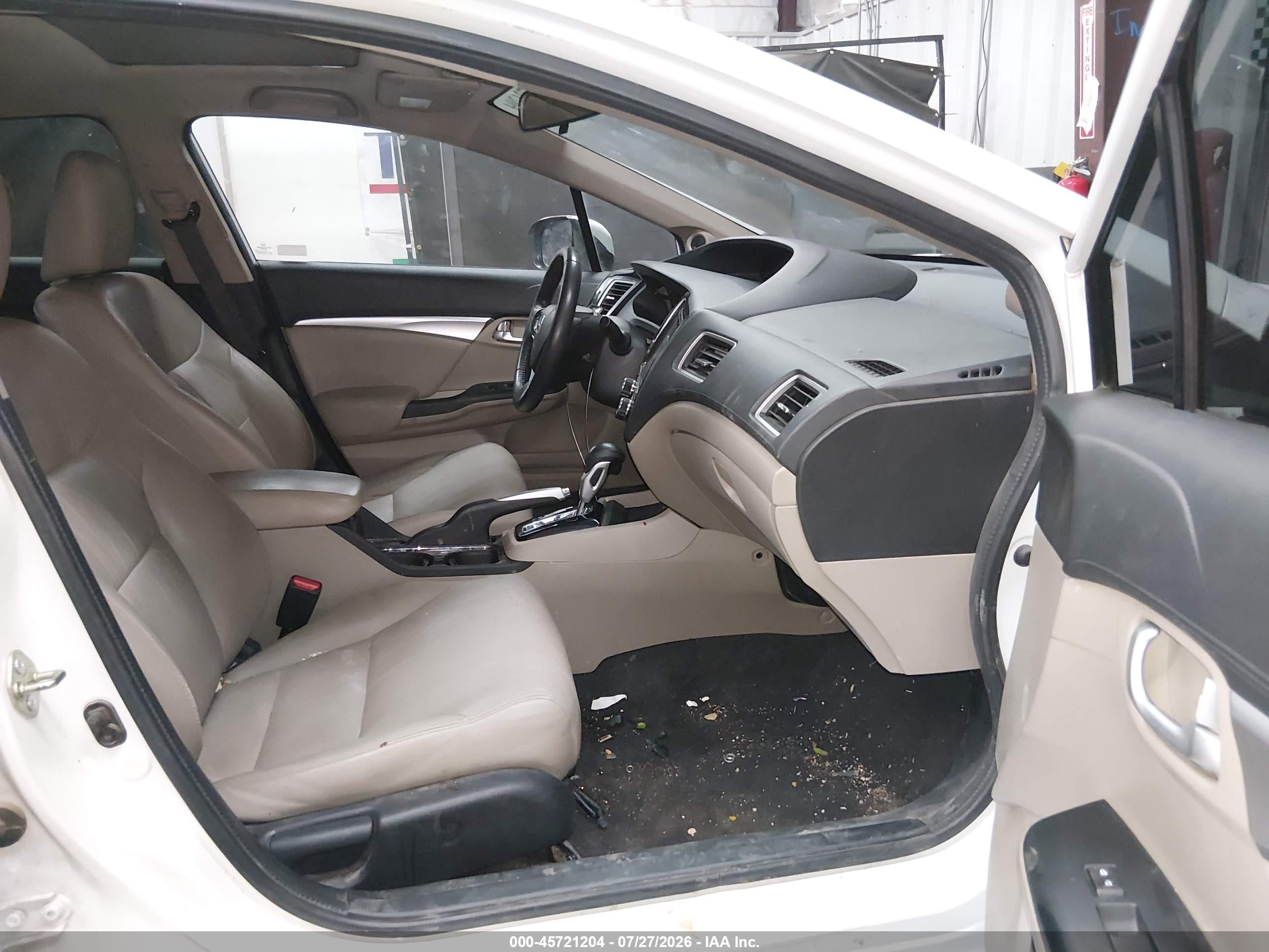 2014 Honda Civic Ex-l White vin: 19XFB2F90EE228231