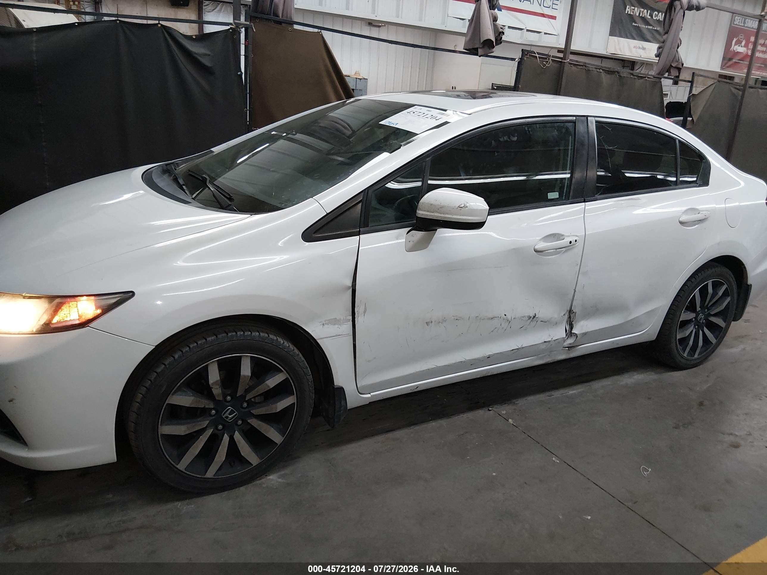 2014 Honda Civic Ex-l White vin: 19XFB2F90EE228231