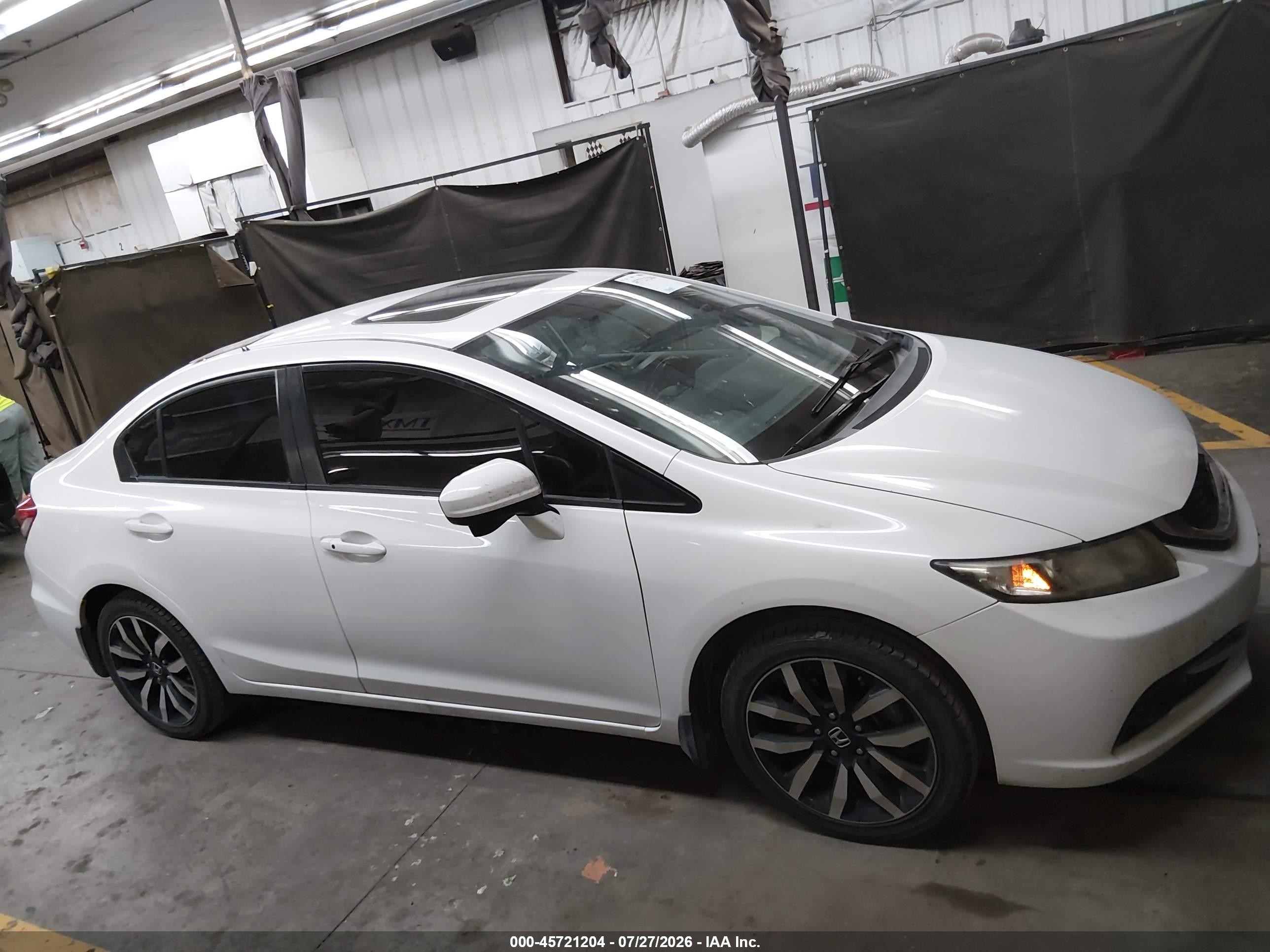 2014 Honda Civic Ex-l White vin: 19XFB2F90EE228231