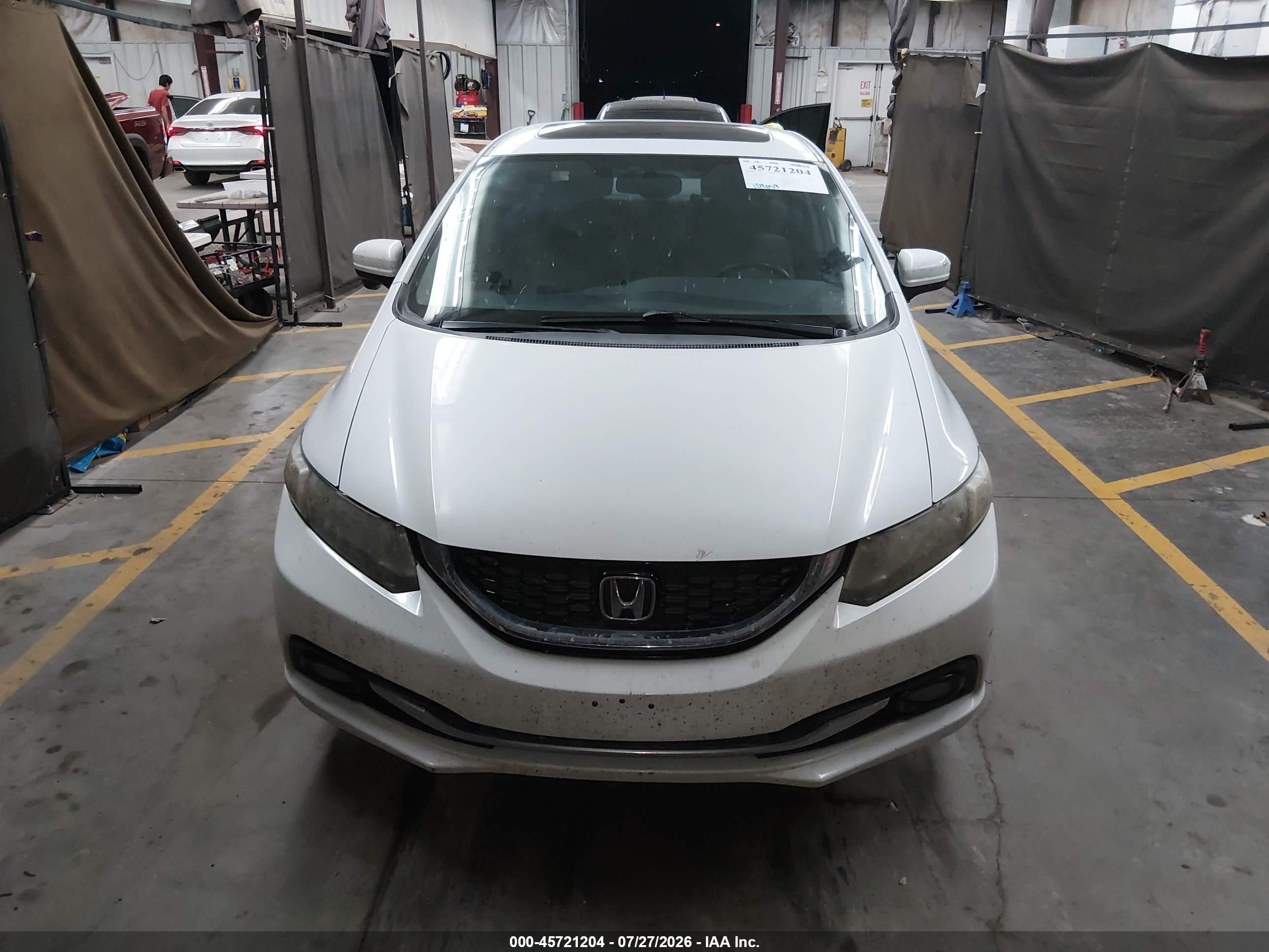 2014 Honda Civic Ex-l White vin: 19XFB2F90EE228231