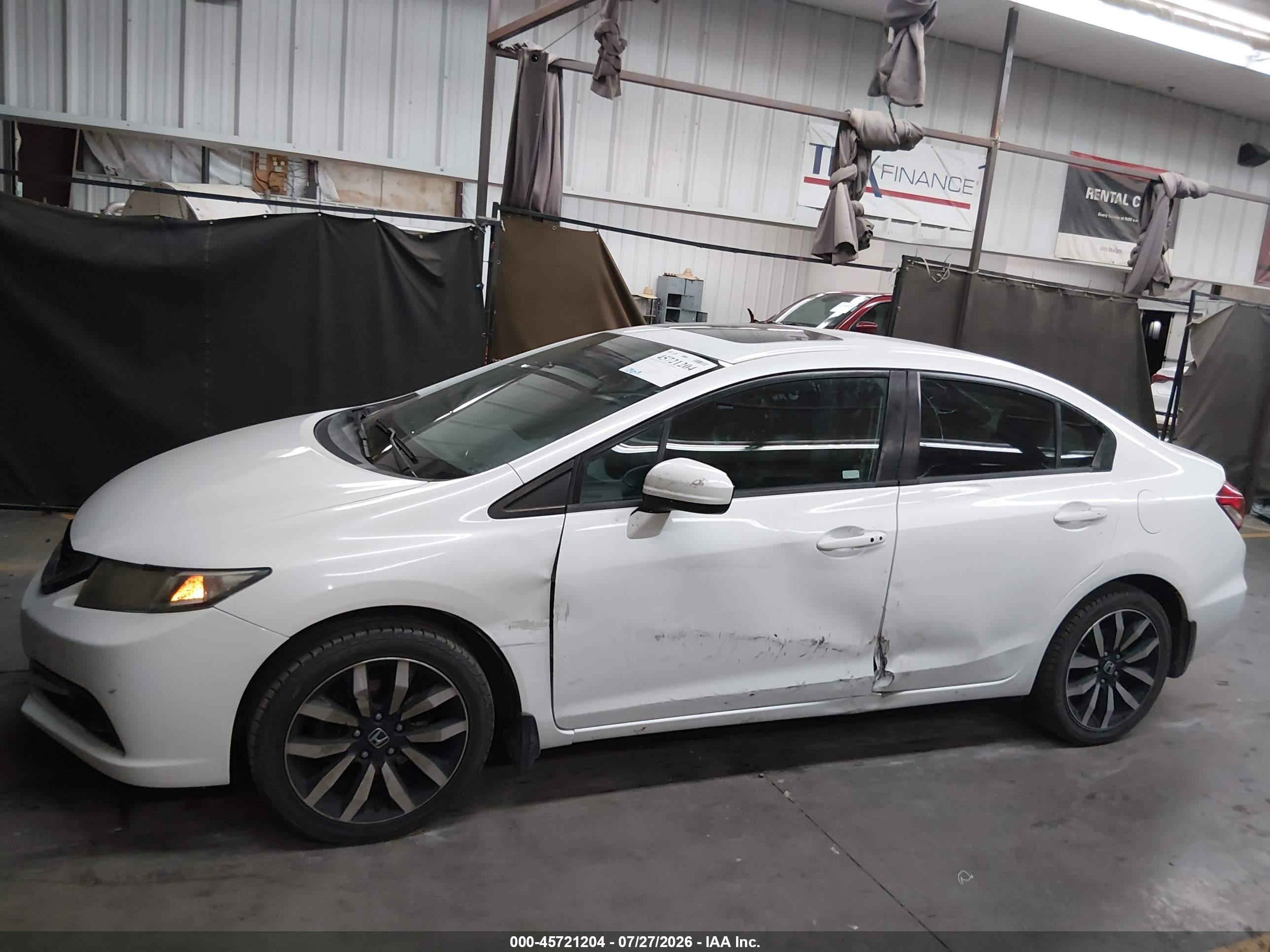 2014 Honda Civic Ex-l White vin: 19XFB2F90EE228231