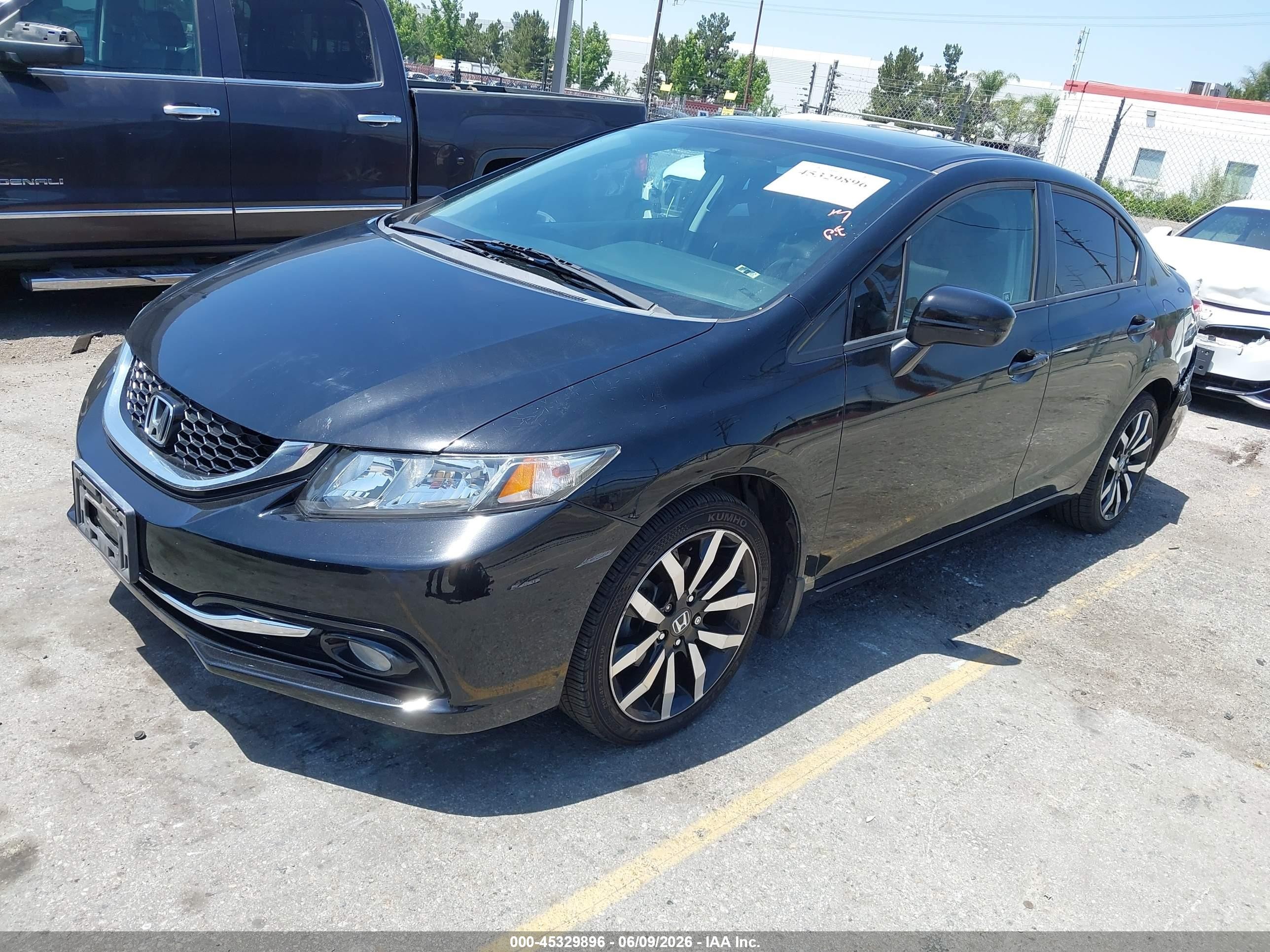 2014 Honda Civic Ex-l Black vin: 19XFB2F90EE247670
