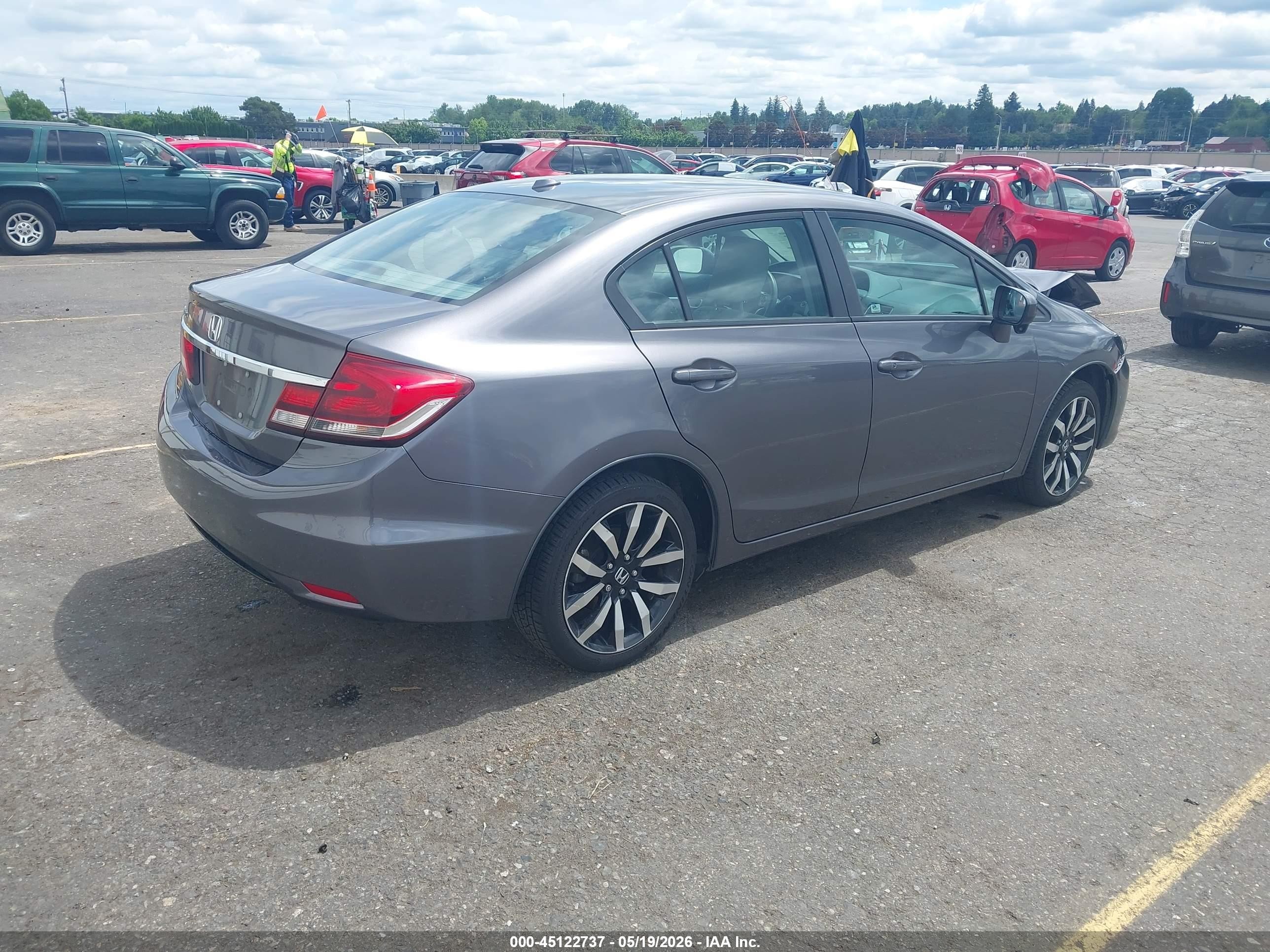 2014 Honda Civic Ex-l Серый vin: 19XFB2F90EE269765