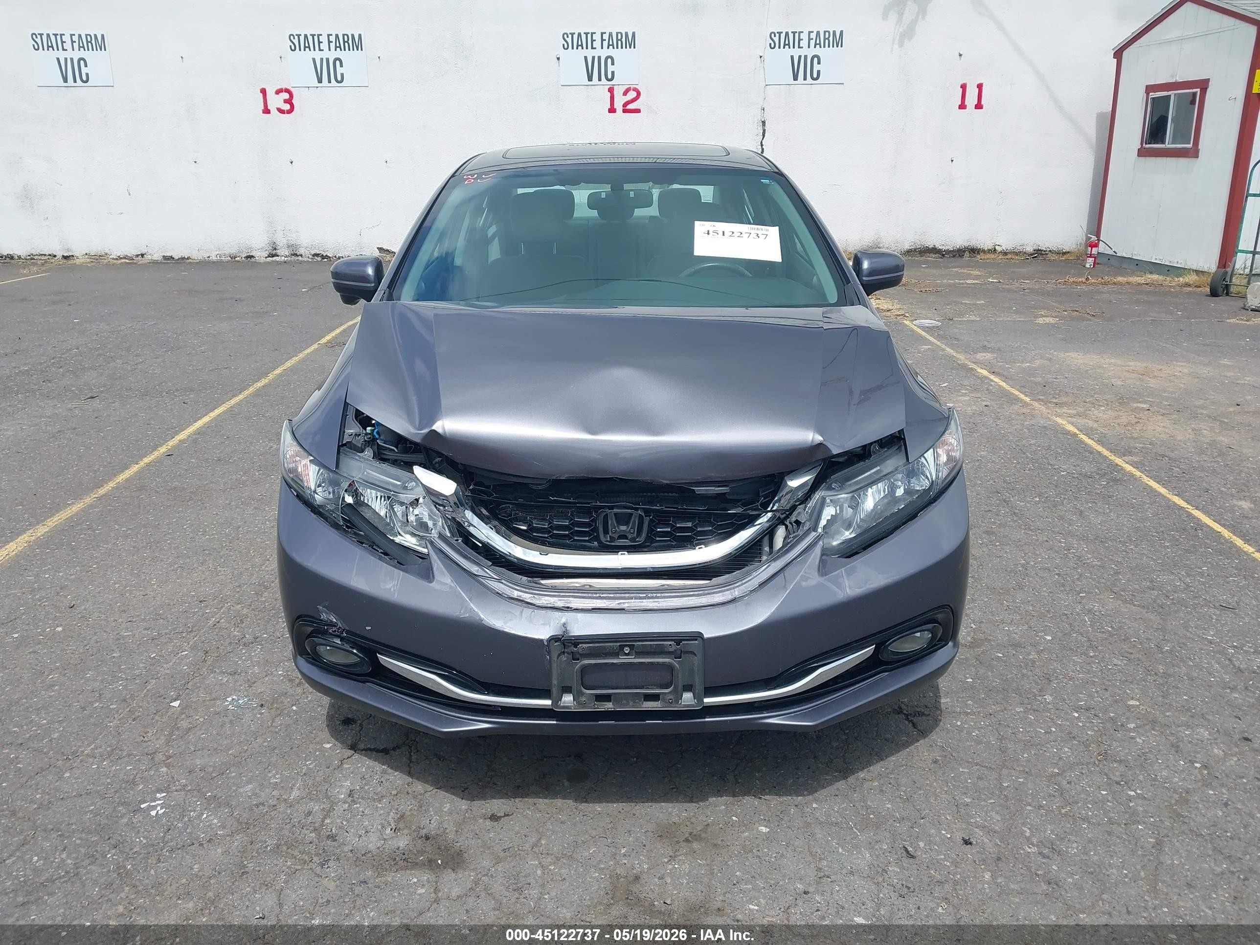 2014 Honda Civic Ex-l Серый vin: 19XFB2F90EE269765